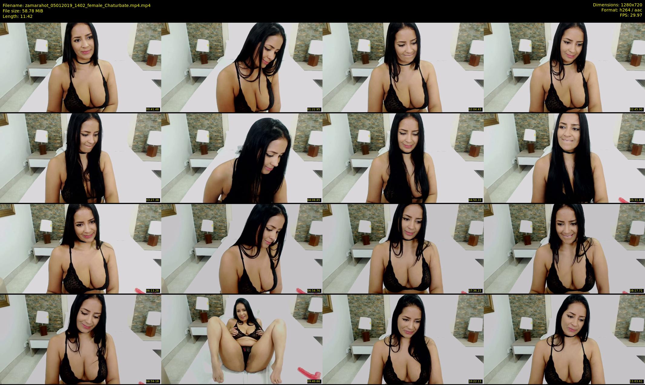 zamarahot — 12 minute Chaturbate female cam show recording, 720p, Jan 5, 2019