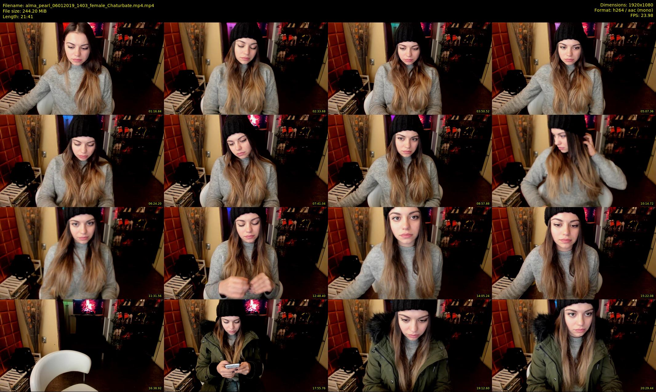 alma_pearl — 22 minute Chaturbate female cam show recording, 1080p, Jan 6, 2019