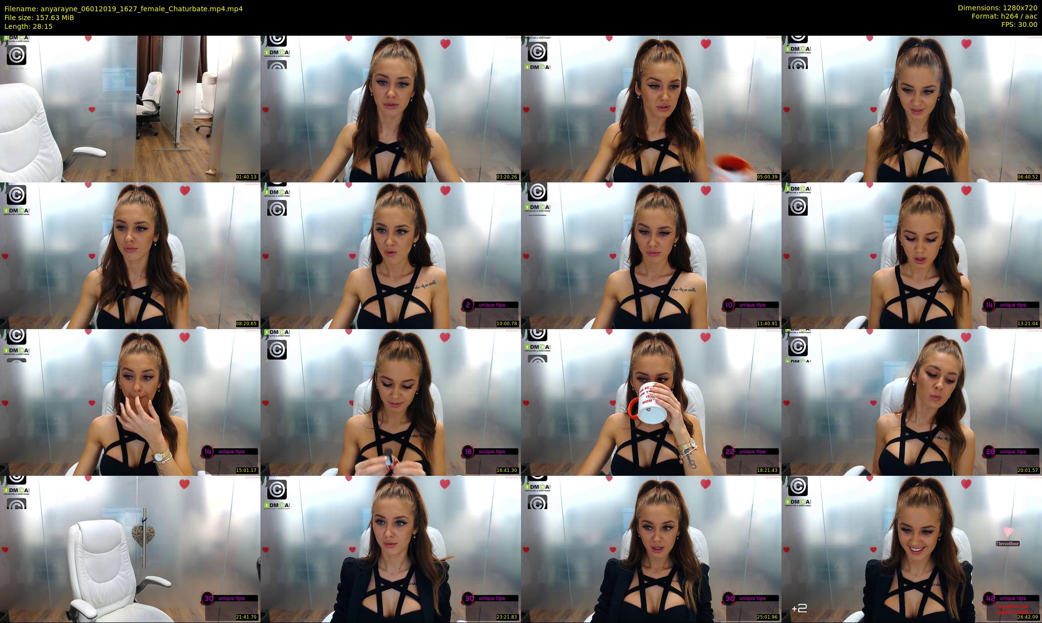 anyarayne — 29 minute Chaturbate female cam show recording, 720p, Jan 6, 2019