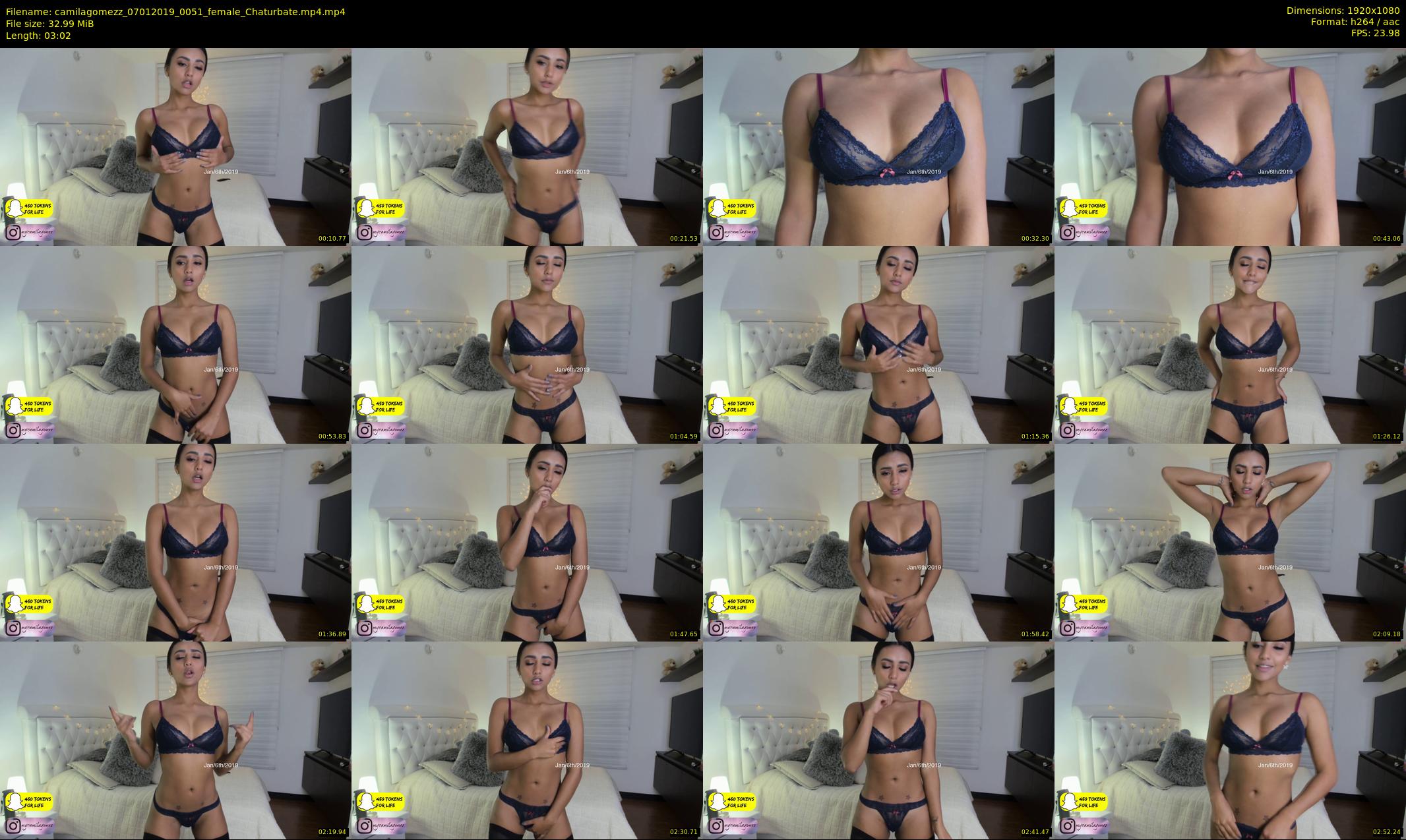 camilagomezz — 4 minute Chaturbate female cam show recording, 1080p, Jan 7, 2019