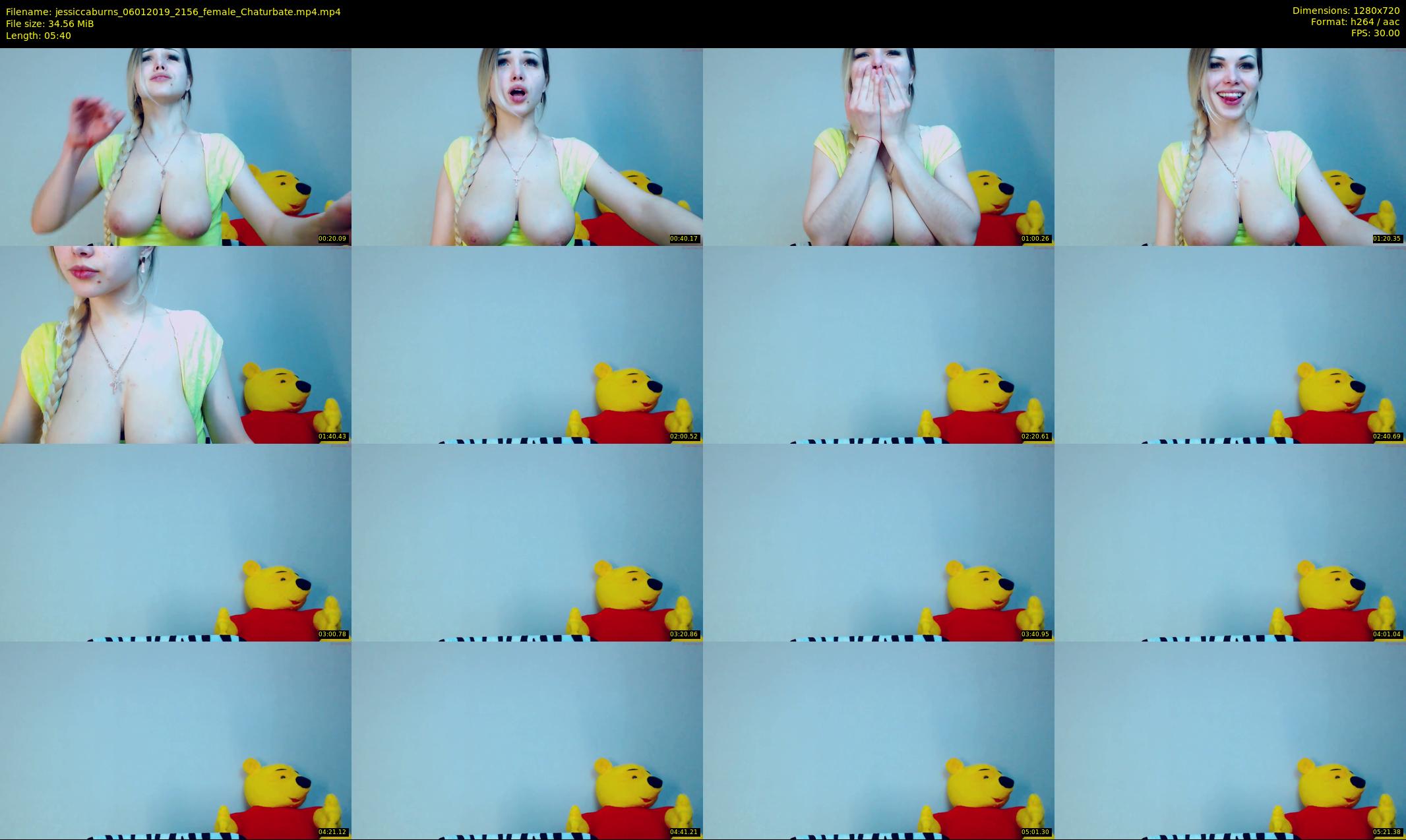 jessiccaburns — 6 minute Chaturbate female cam show recording, 720p, Jan 6, 2019