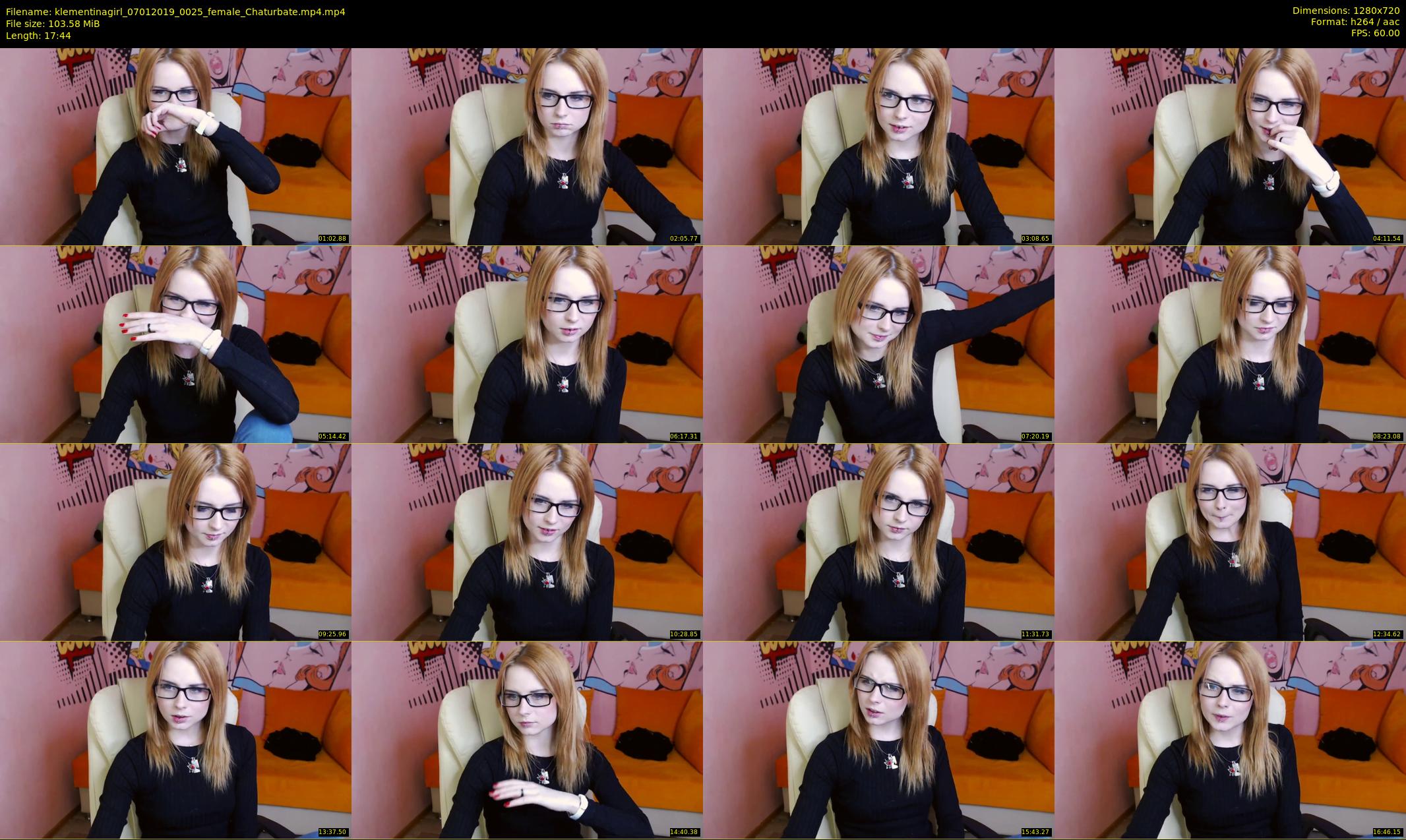 klementinagirl — 18 minute Chaturbate female cam show recording, 720p, Jan 7, 2019