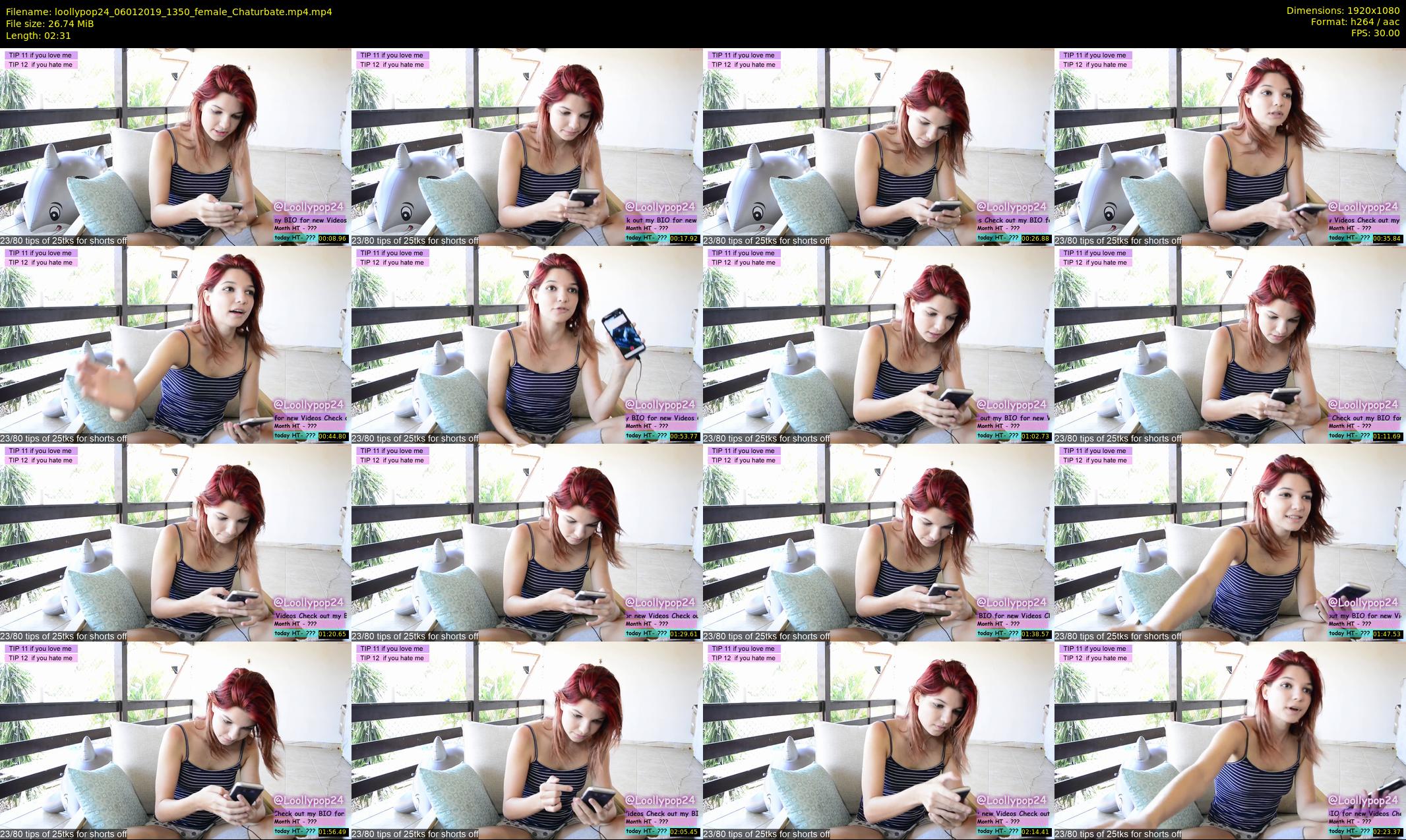 loollypop24 — 3 minute Chaturbate female cam show recording, 1080p, Jan 6, 2019