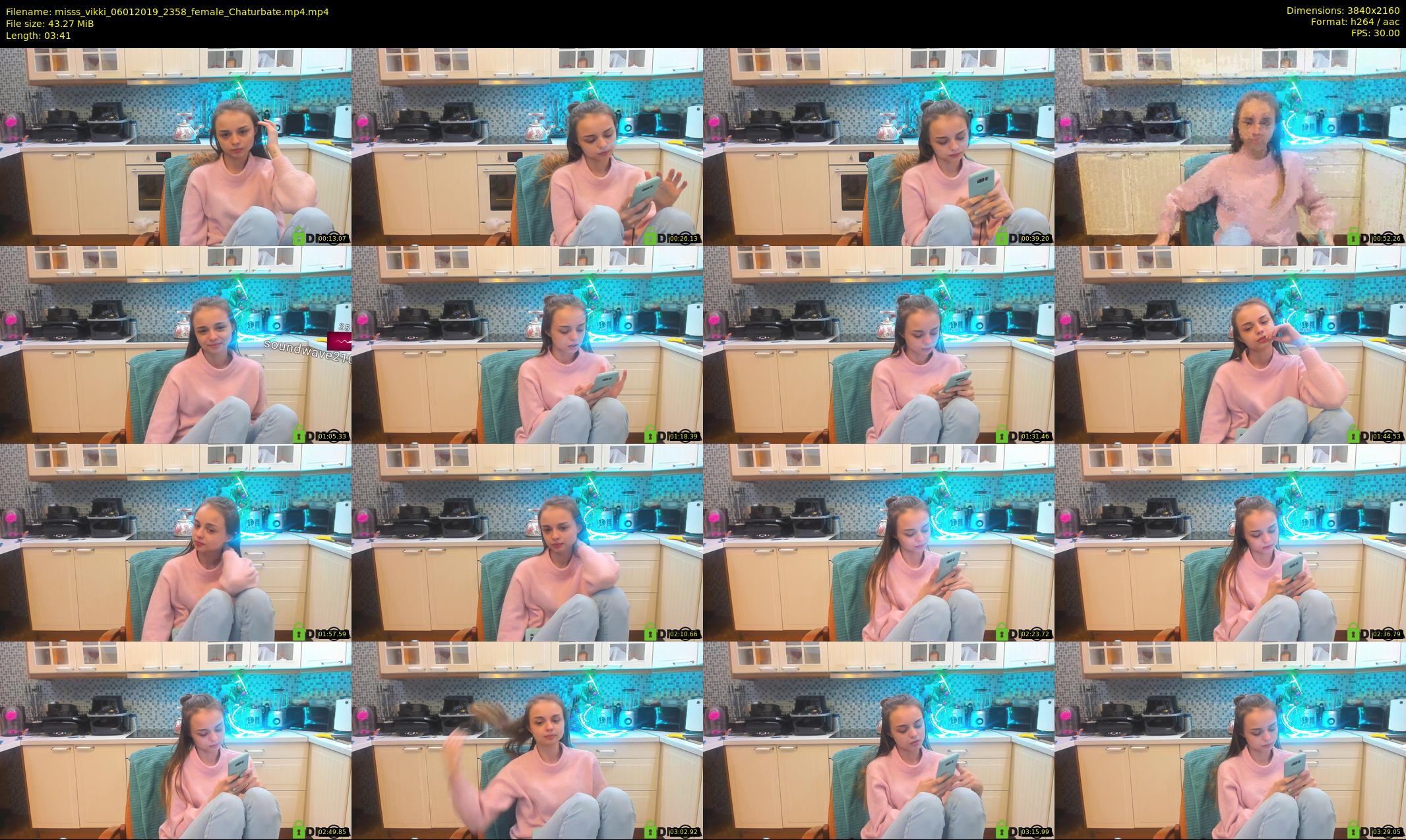 misss_vikki — 4 minute Chaturbate female cam show recording, 4K, Jan 6, 2019