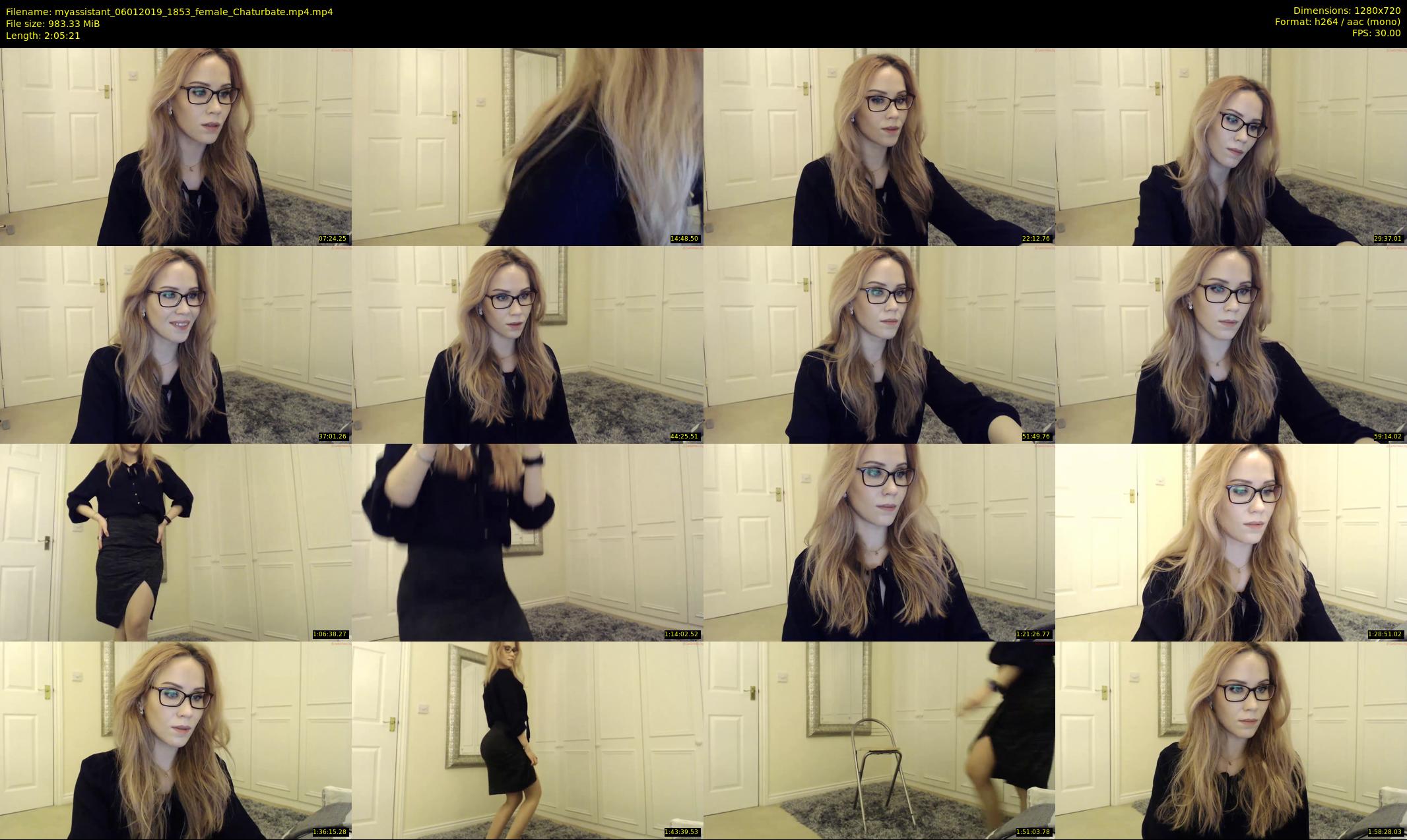 myassistant — 126 minute Chaturbate female cam show recording, 720p, Jan 6, 2019