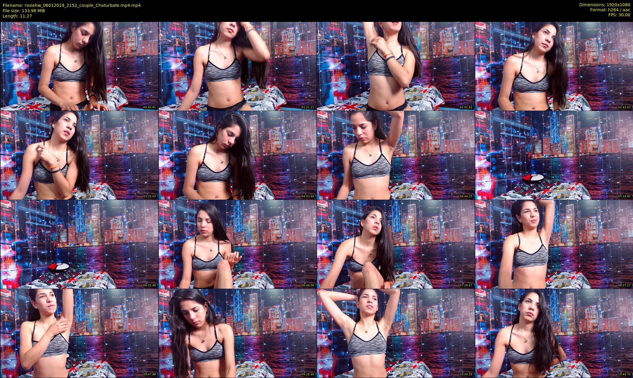 rosiehw — 12 minute Chaturbate couple cam show recording, 1080p, Jan 6, 2019