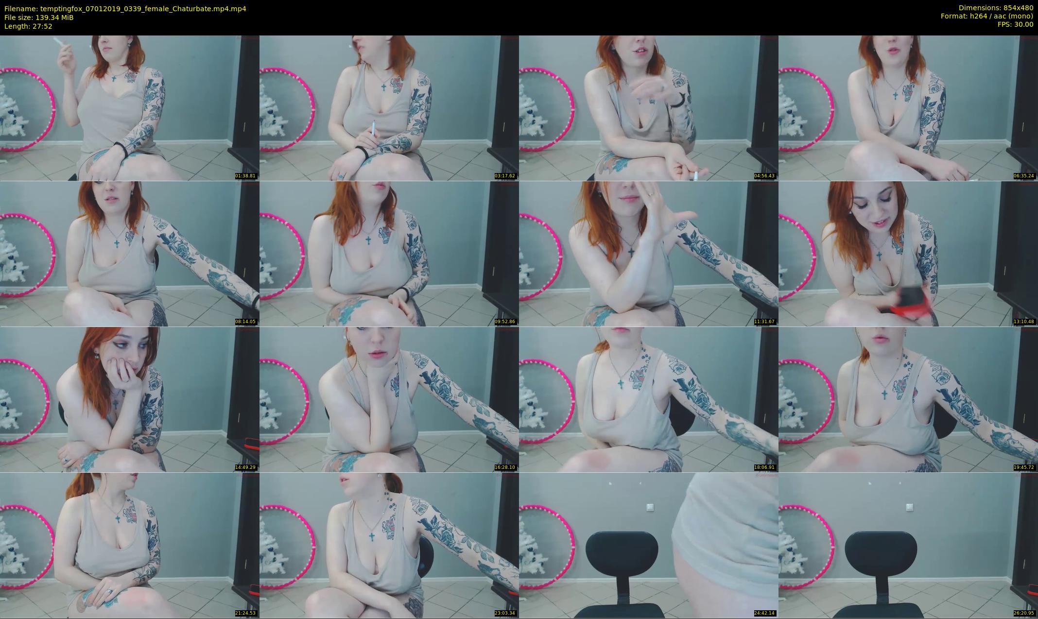 temptingfox — 28 minute Chaturbate female cam show recording, 480p, Jan 7, 2019
