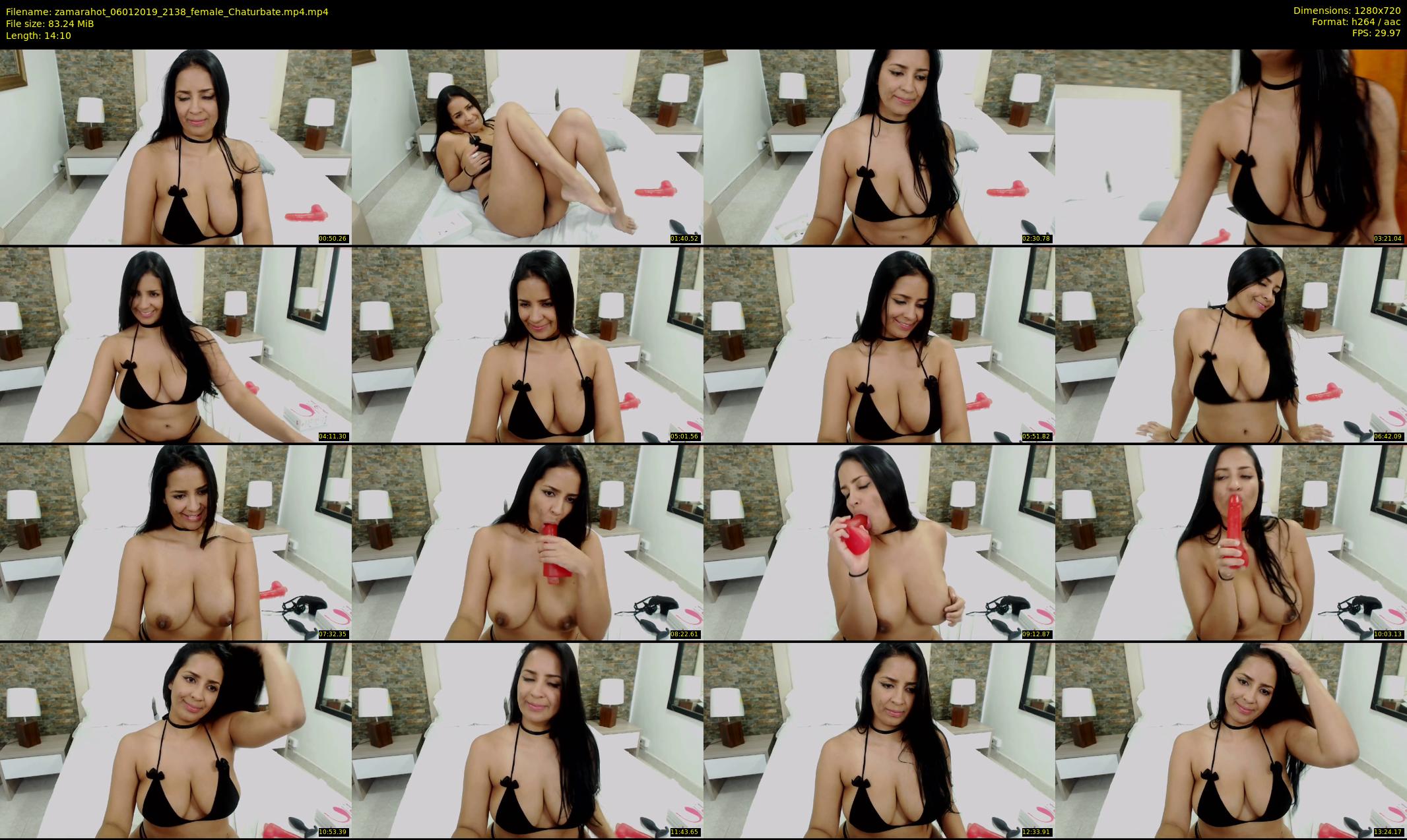 zamarahot — 15 minute Chaturbate female cam show recording, 720p, Jan 6, 2019