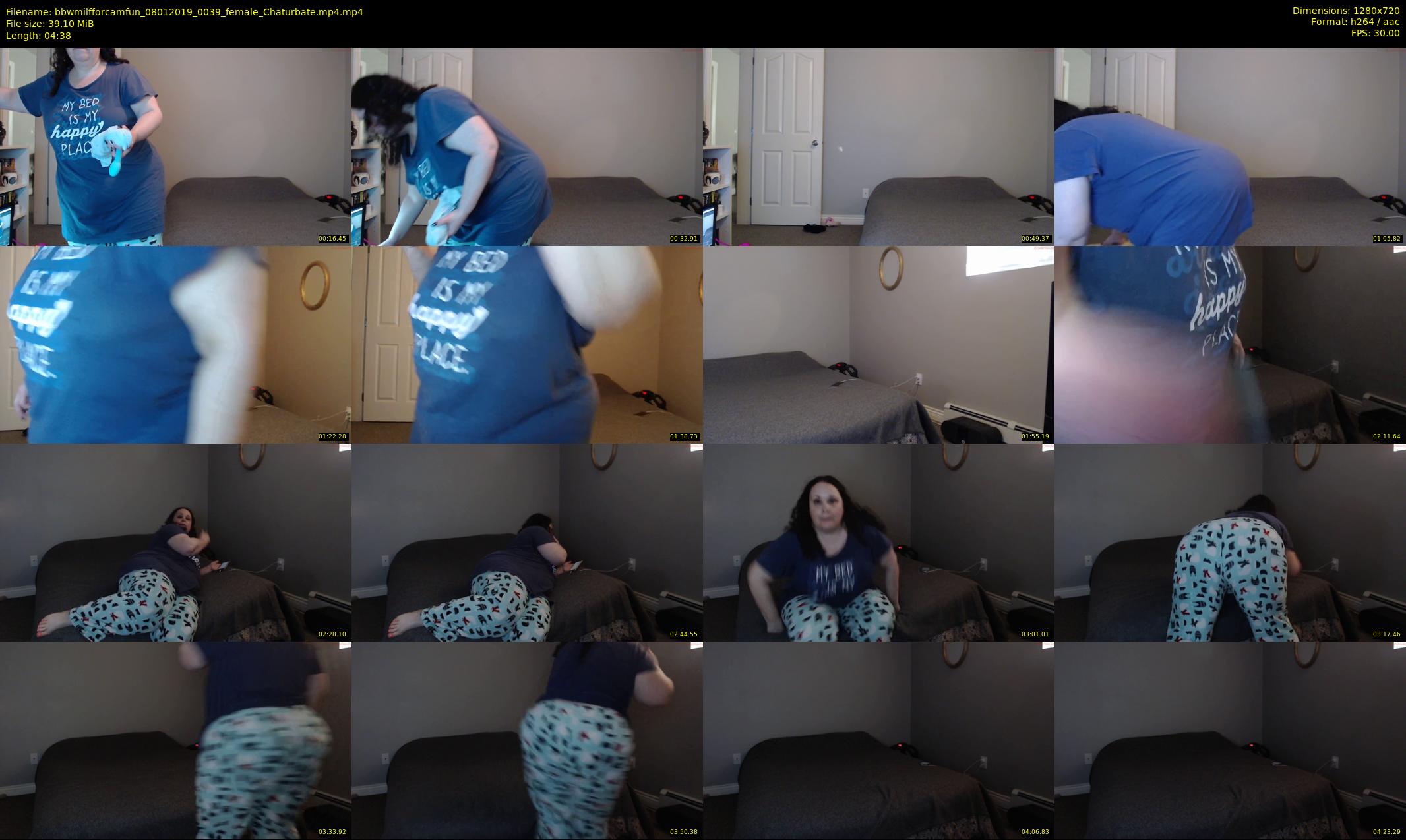 bbwmilfforcamfun — 5 minute Chaturbate female cam show recording, 720p, Jan 8, 2019