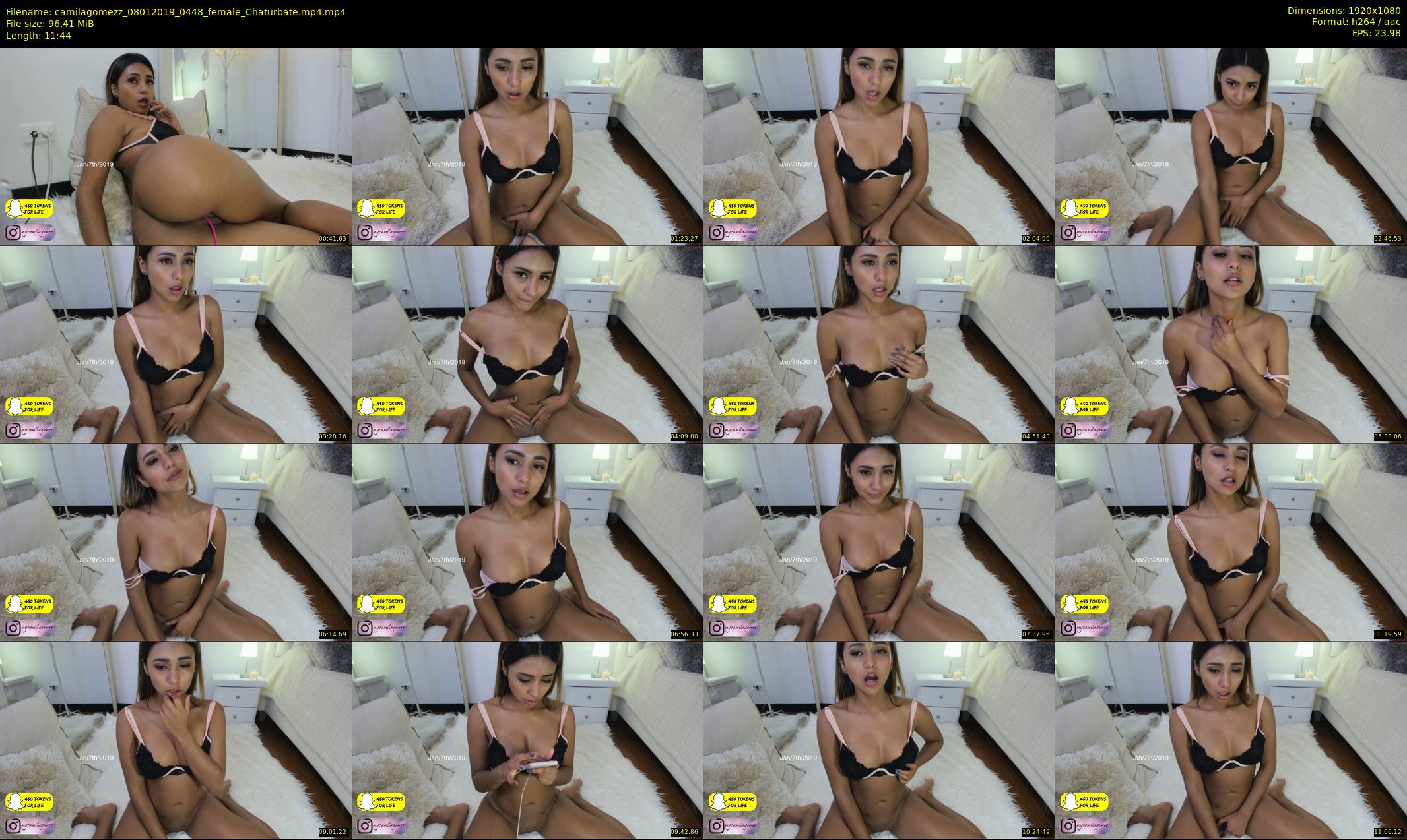 camilagomezz — 12 minute Chaturbate female cam show recording, 1080p, Jan 8, 2019