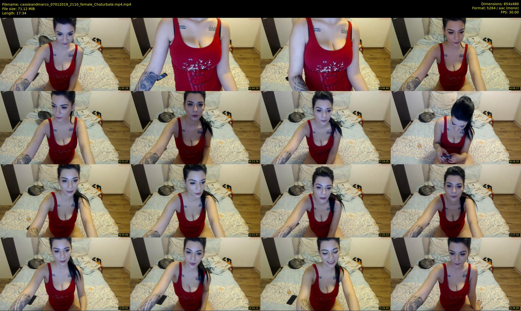 cassieandmarco — 18 minute Chaturbate female cam show recording, 480p, Jan 7, 2019