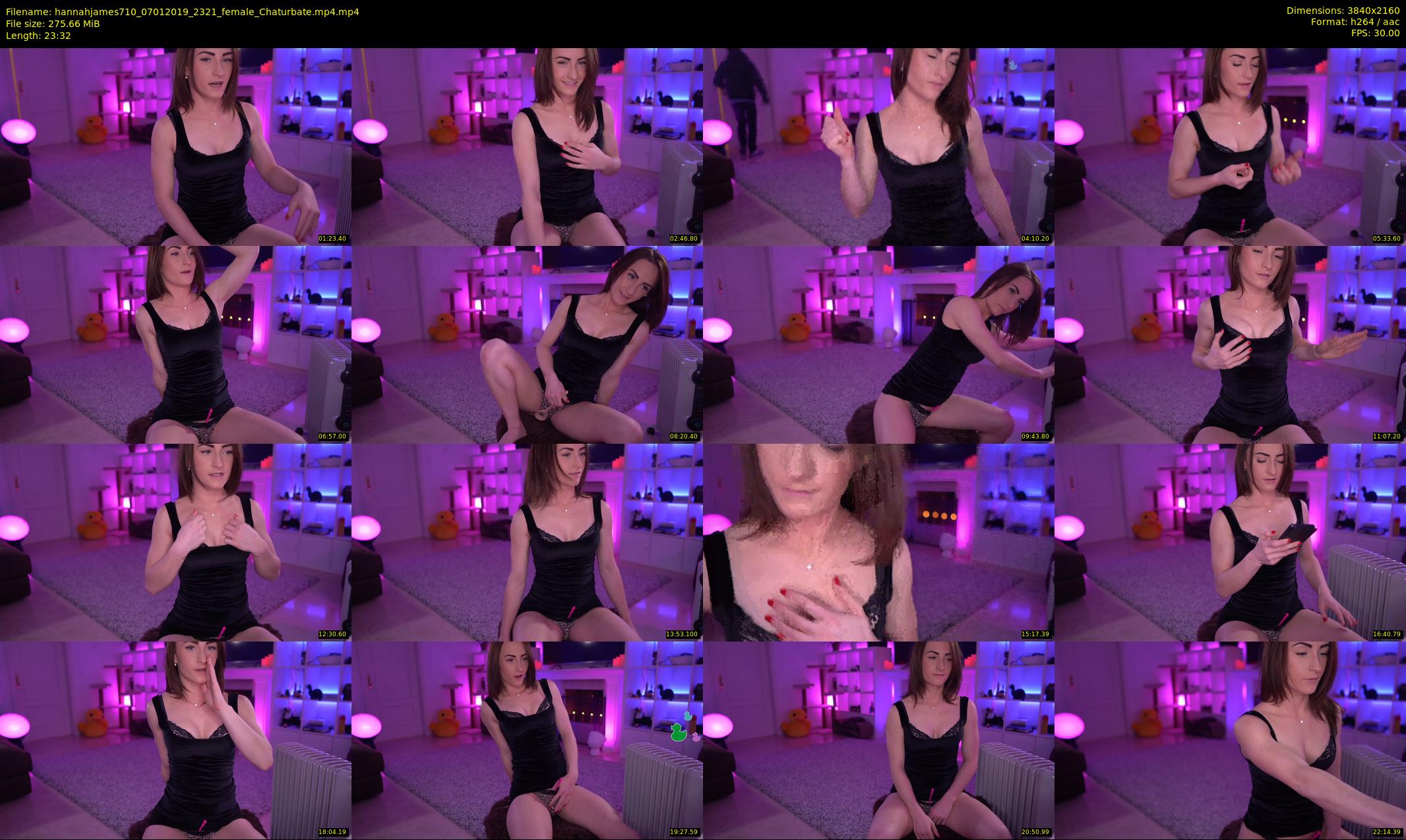 hannahjames710 — 24 minute Chaturbate female cam show recording, 4K, Jan 7, 2019