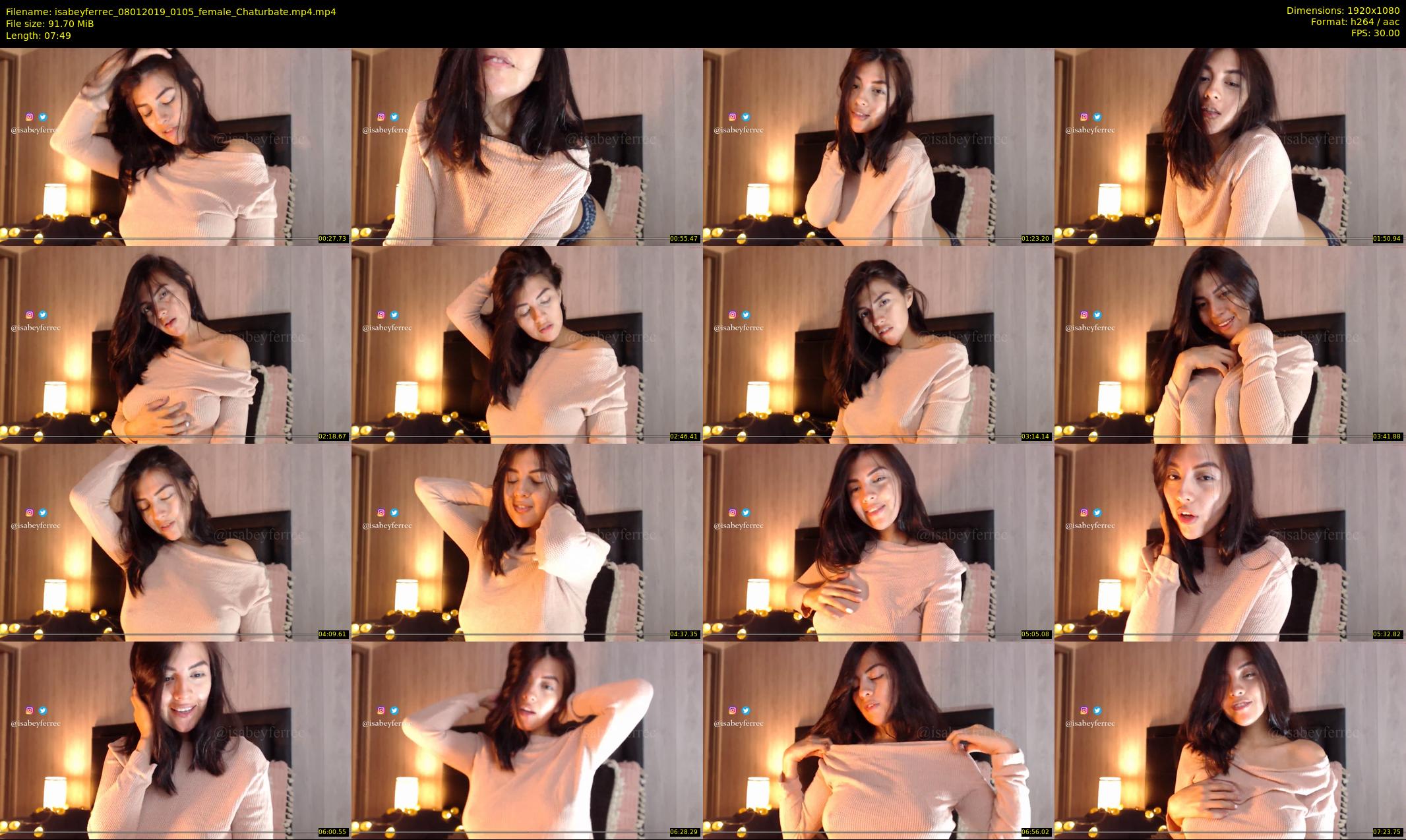 isabeyferrec — 8 minute Chaturbate female cam show recording, 1080p, Jan 8, 2019