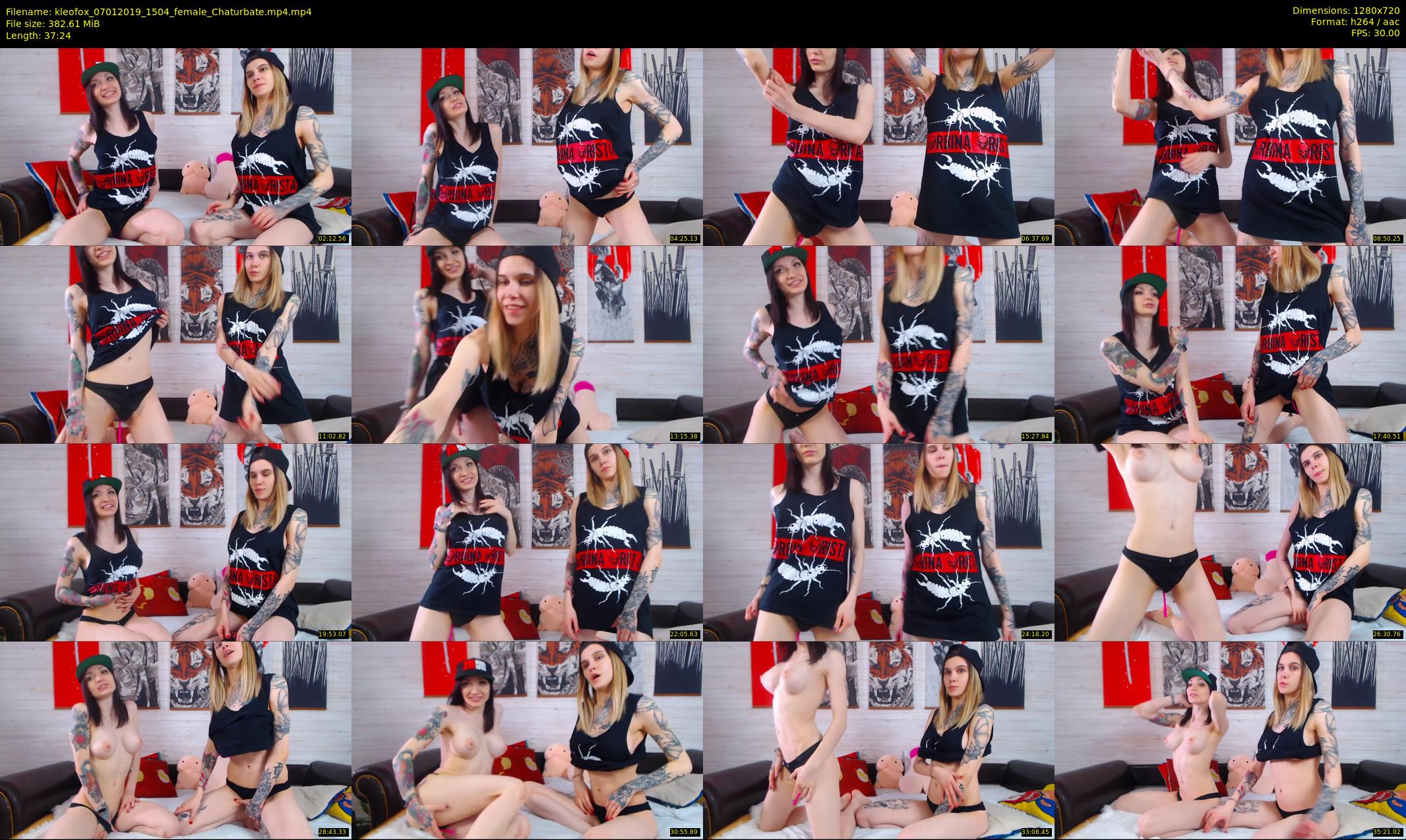 kleofox — 38 minute Chaturbate female cam show recording, 720p, Jan 7, 2019