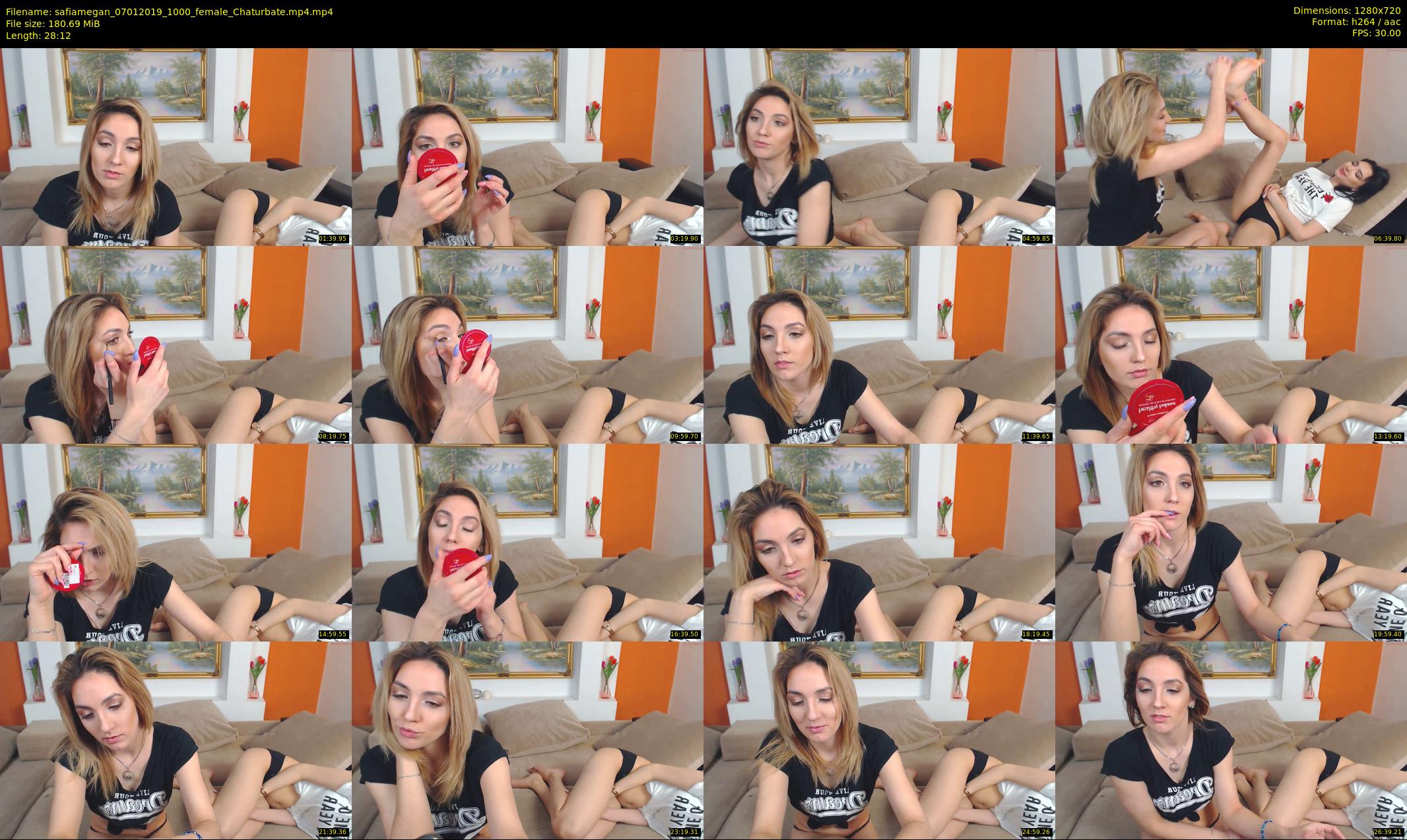 safiamegan — 29 minute Chaturbate couple cam show recording, 720p, Jan 7, 2019