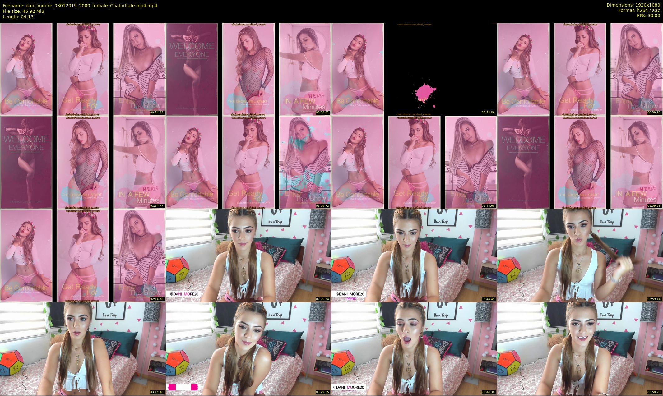 dani_moore — 5 minute Chaturbate female cam show recording, 1080p, Jan 8, 2019