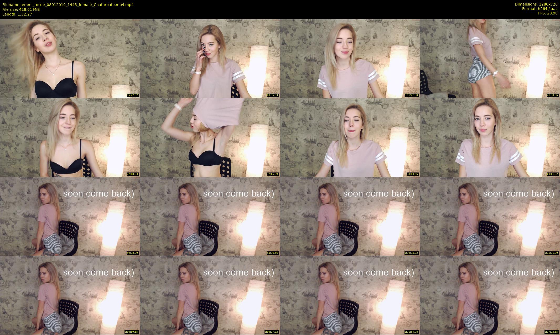 emmi_rosee — 93 minute Chaturbate female cam show recording, 720p, Jan 8, 2019