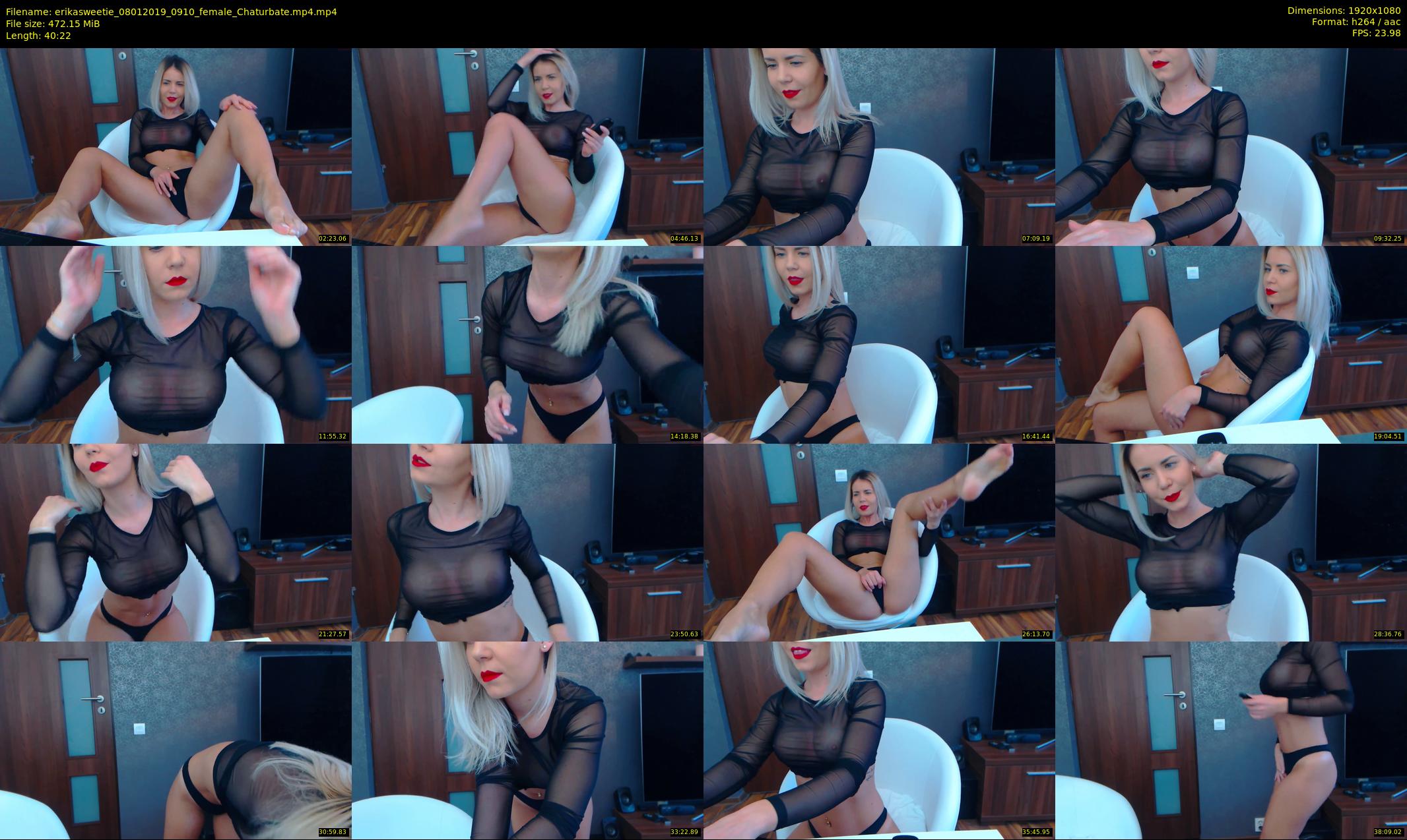 erikasweetie — 41 minute Chaturbate female cam show recording, 1080p, Jan 8, 2019