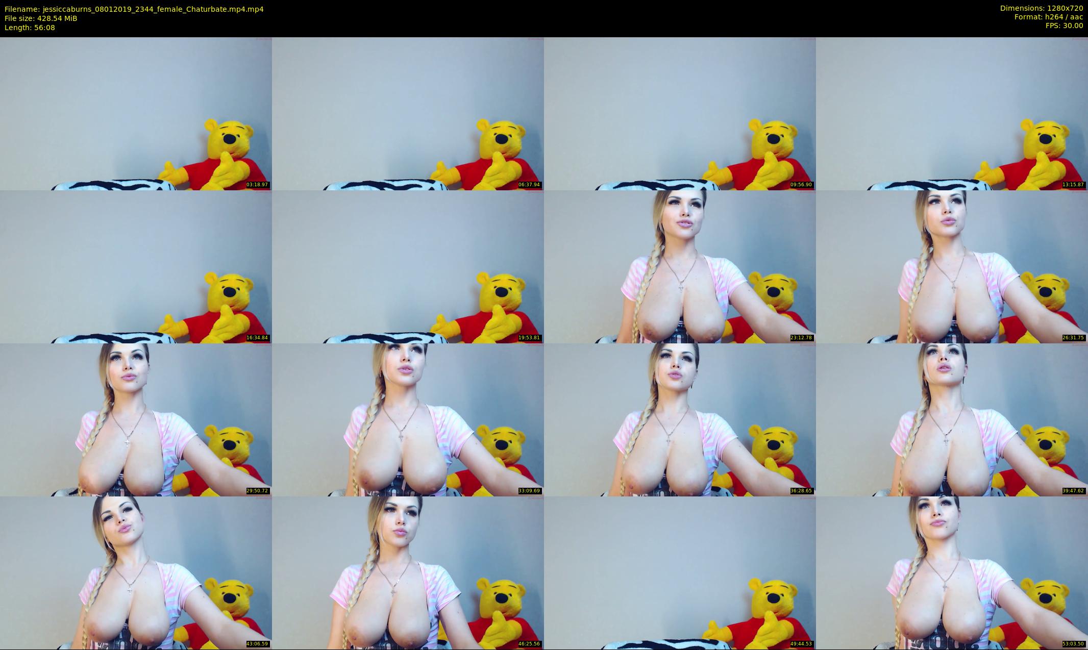 jessiccaburns — 57 minute Chaturbate female cam show recording, 720p, Jan 8, 2019