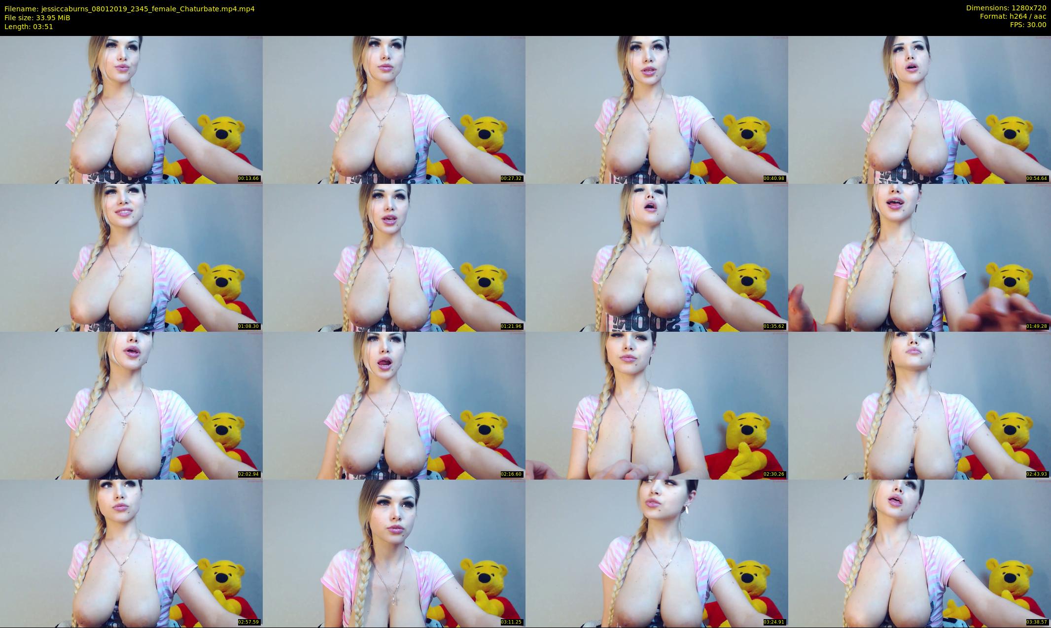 jessiccaburns — 4 minute Chaturbate female cam show recording, 720p, Jan 8, 2019
