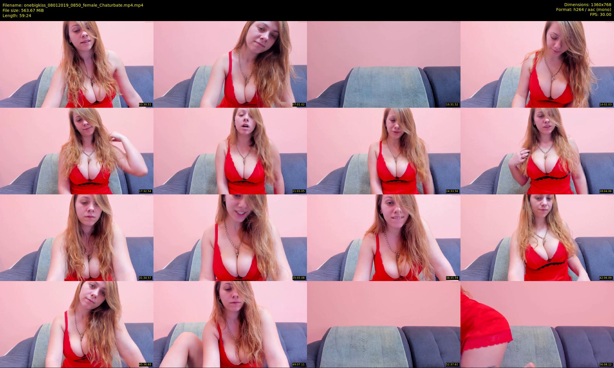 onebigkiss — 60 minute Chaturbate female cam show recording, 720p, Jan 8, 2019