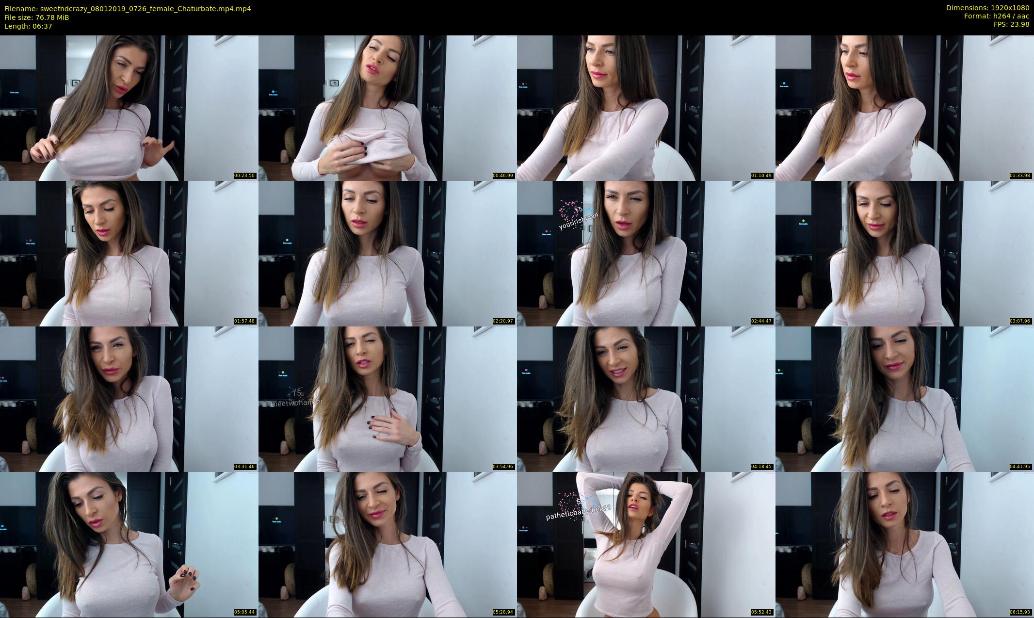 sweetndcrazy — 7 minute Chaturbate female cam show recording, 1080p, Jan 8, 2019