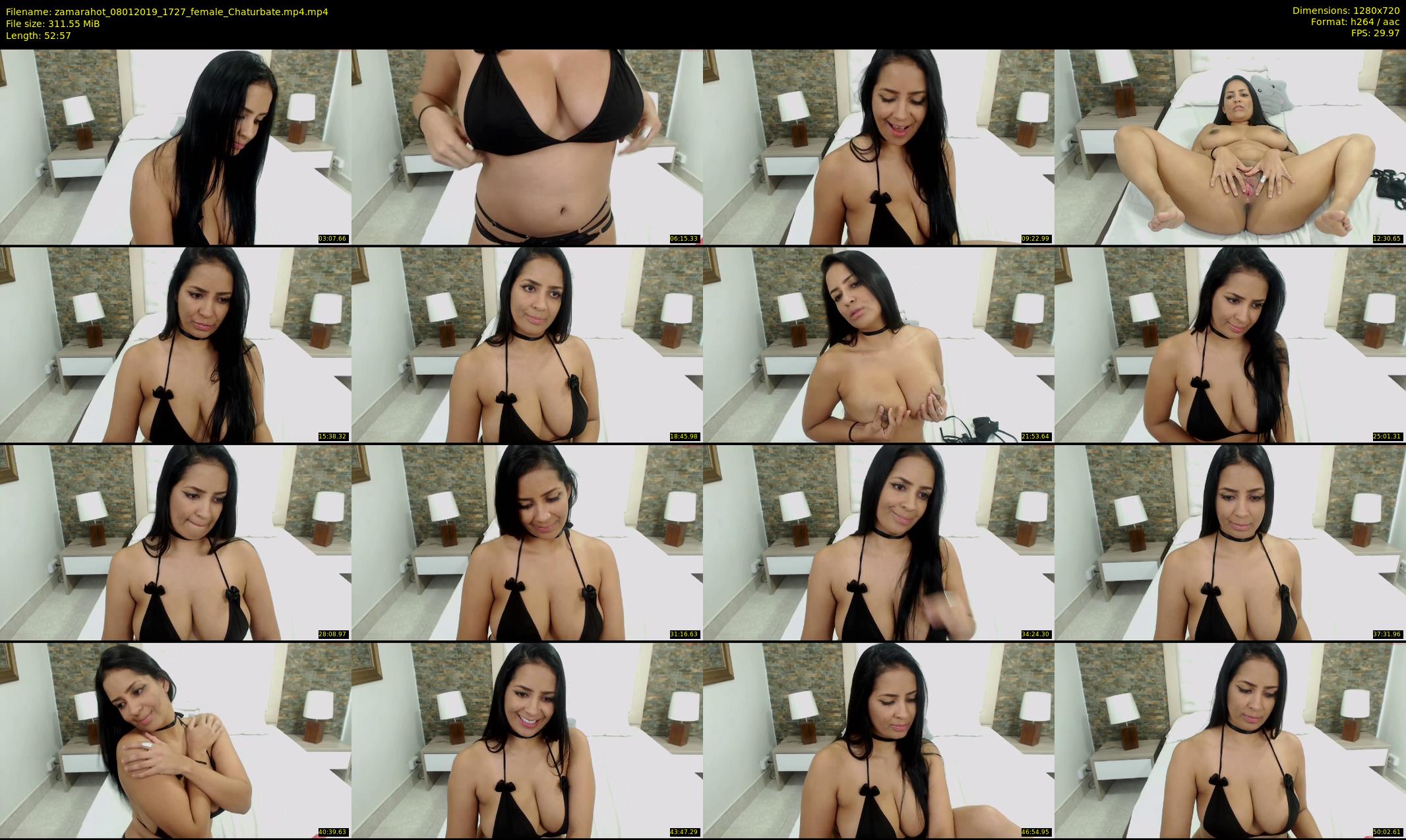 zamarahot — 53 minute Chaturbate female cam show recording, 720p, Jan 8, 2019