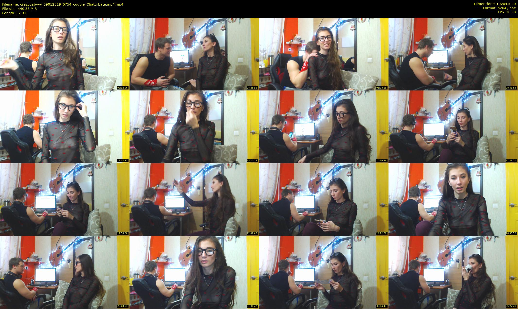 crazybabyyy — 38 minute Chaturbate couple cam show recording, 1080p, Jan 9, 2019