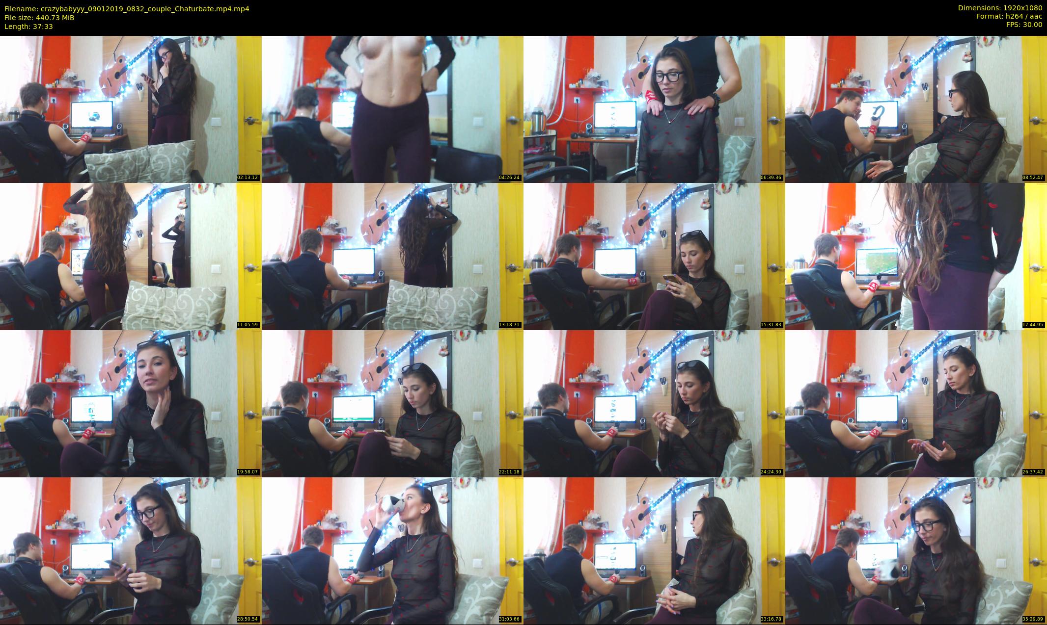 crazybabyyy — 38 minute Chaturbate couple cam show recording, 1080p, Jan 9, 2019