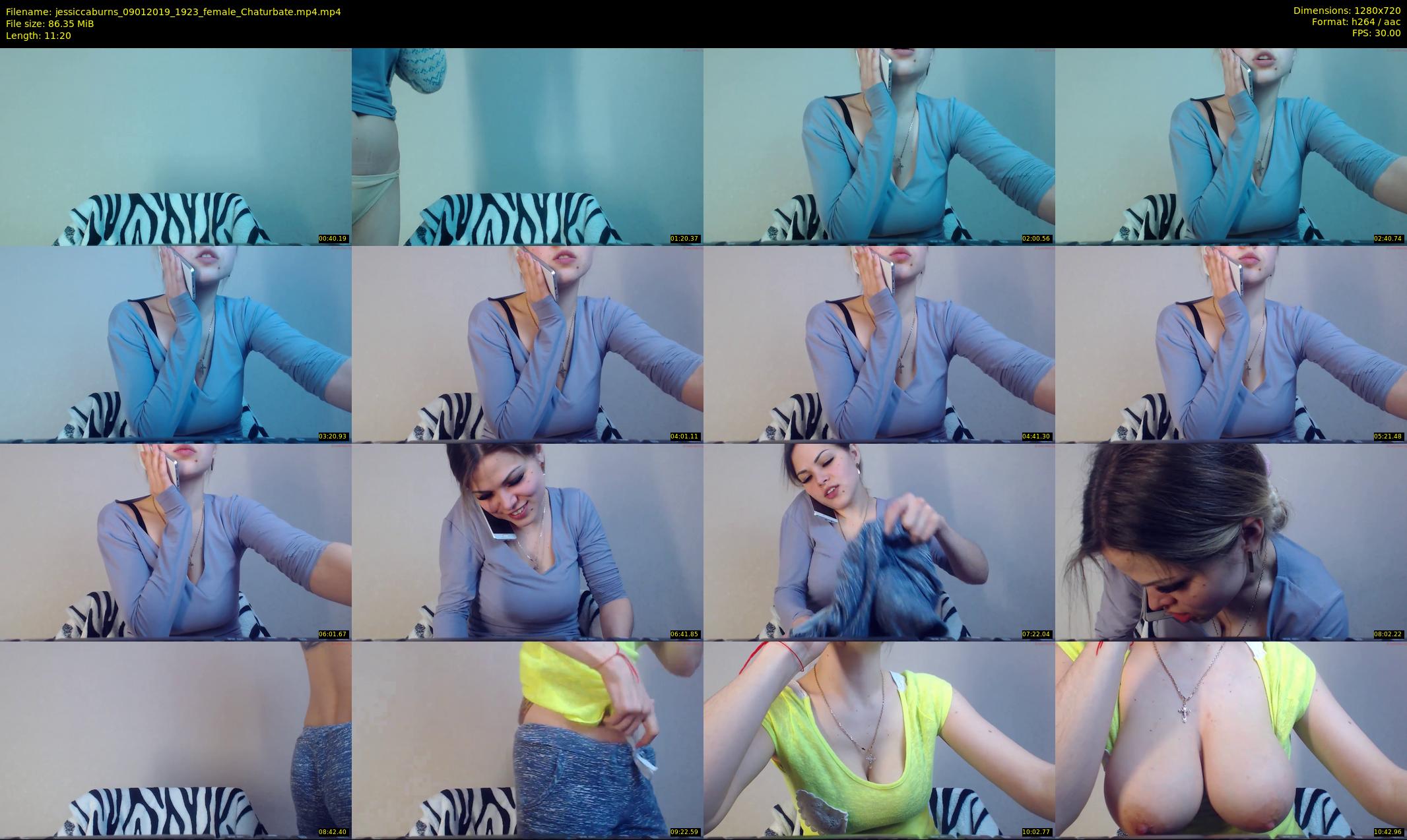 jessiccaburns — 12 minute Chaturbate female cam show recording, 720p, Jan 9, 2019