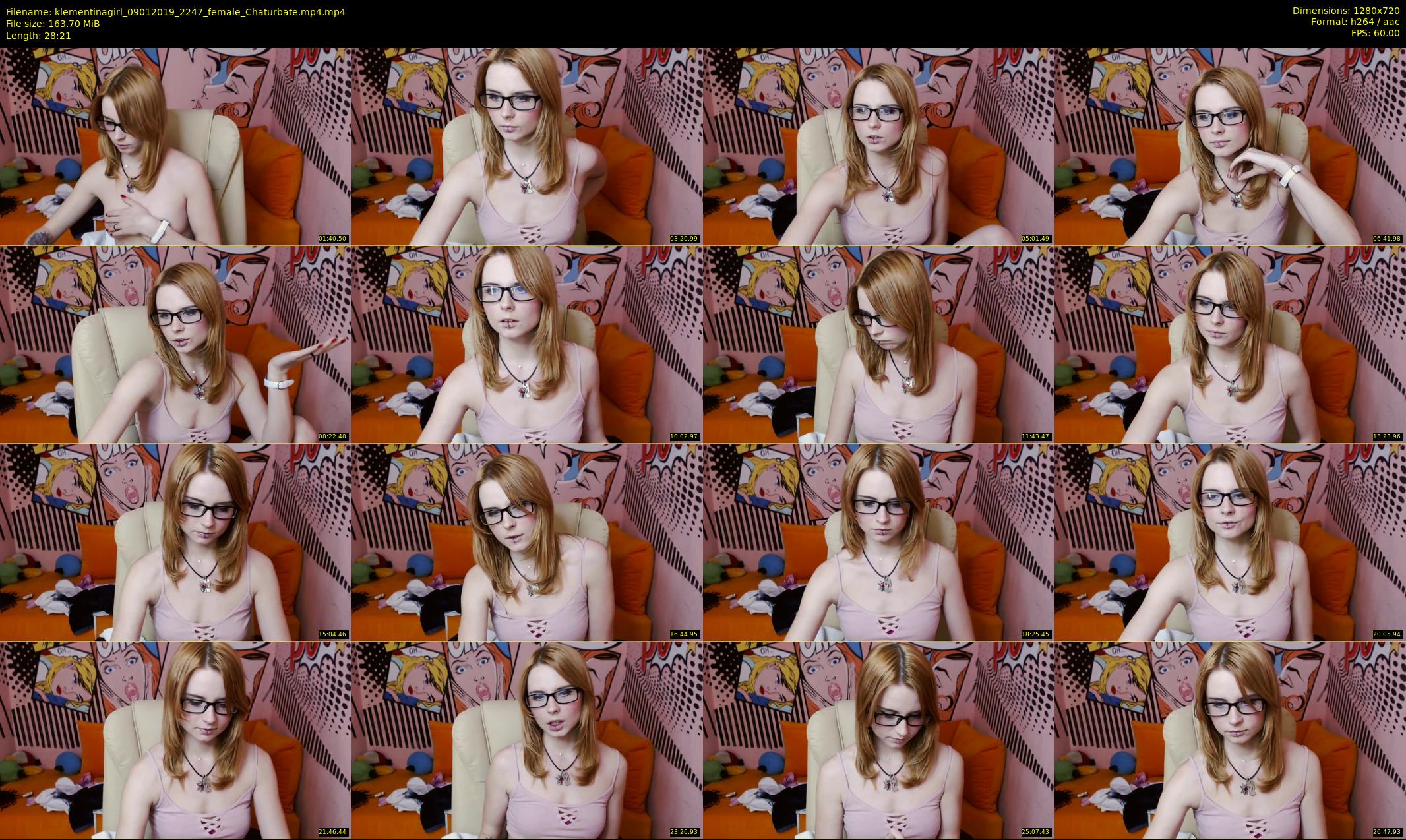 klementinagirl — 29 minute Chaturbate female cam show recording, 720p, Jan 9, 2019