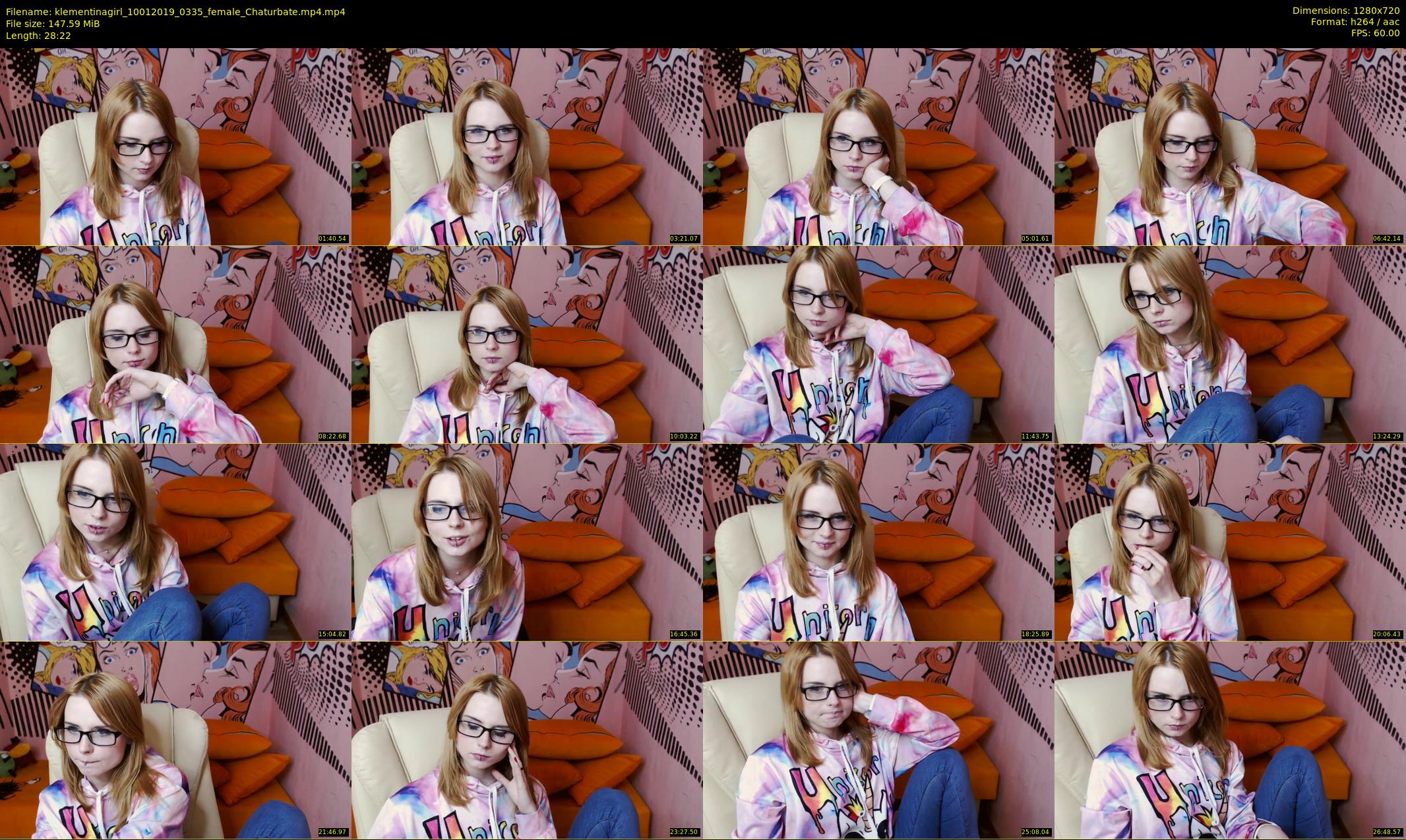 klementinagirl — 29 minute Chaturbate female cam show recording, 720p, Jan 10, 2019