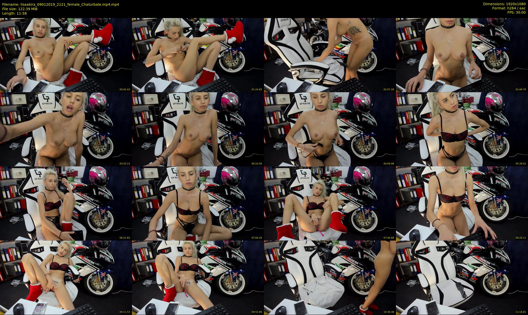 lisaakira — 12 minute Chaturbate female cam show recording, 1080p, Jan 9, 2019