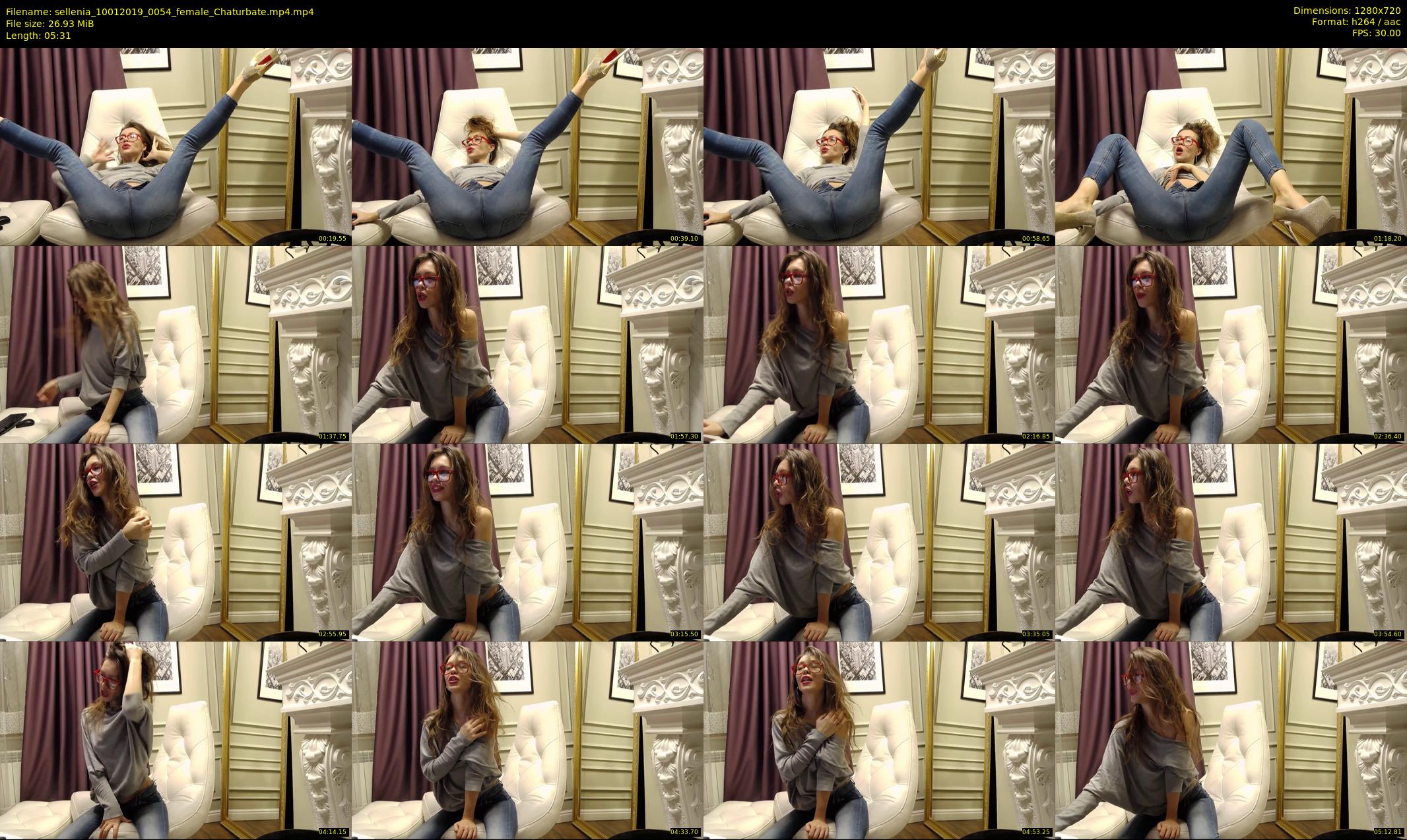 sellenia — 6 minute Chaturbate female cam show recording, 720p, Jan 10, 2019