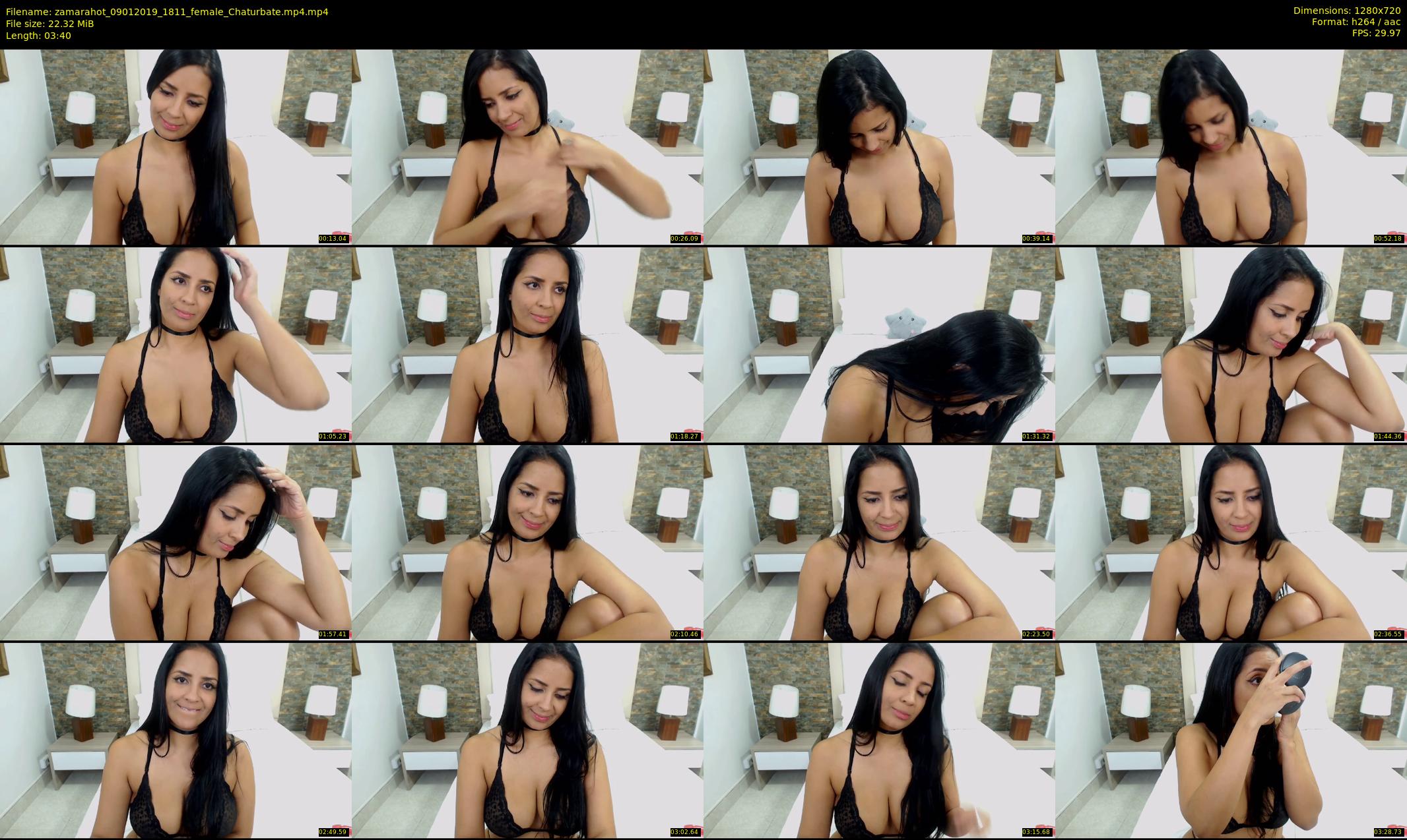 zamarahot — 4 minute Chaturbate female cam show recording, 720p, Jan 9, 2019