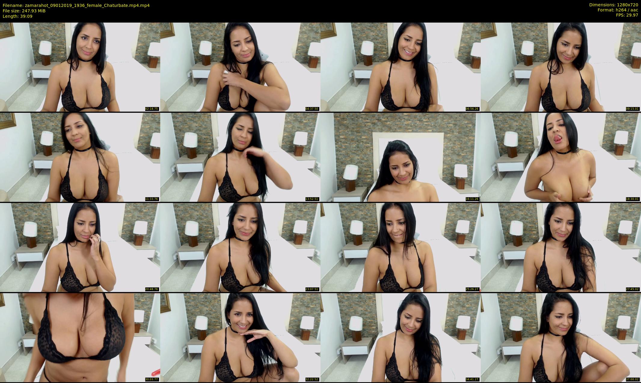 zamarahot — 40 minute Chaturbate female cam show recording, 720p, Jan 9, 2019