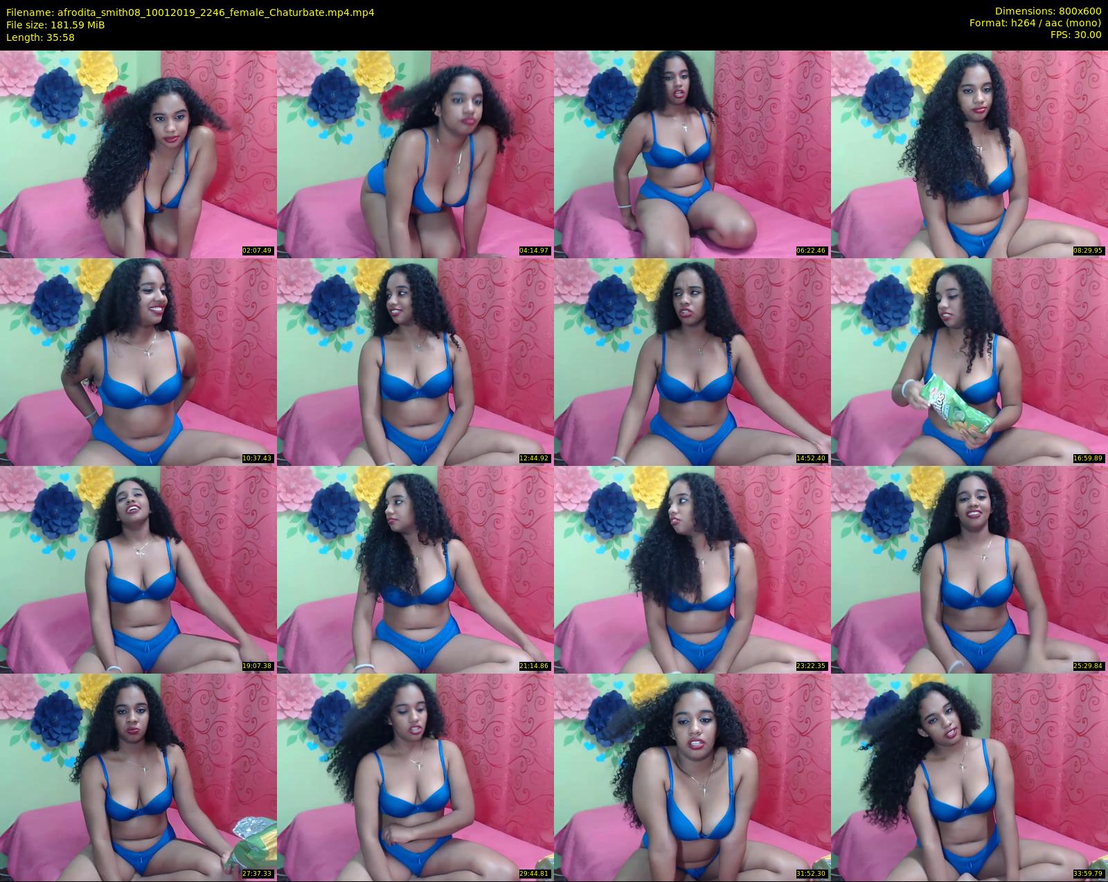 afrodita_smith08 — 36 minute Chaturbate female cam show recording, 480p, Jan 10, 2019