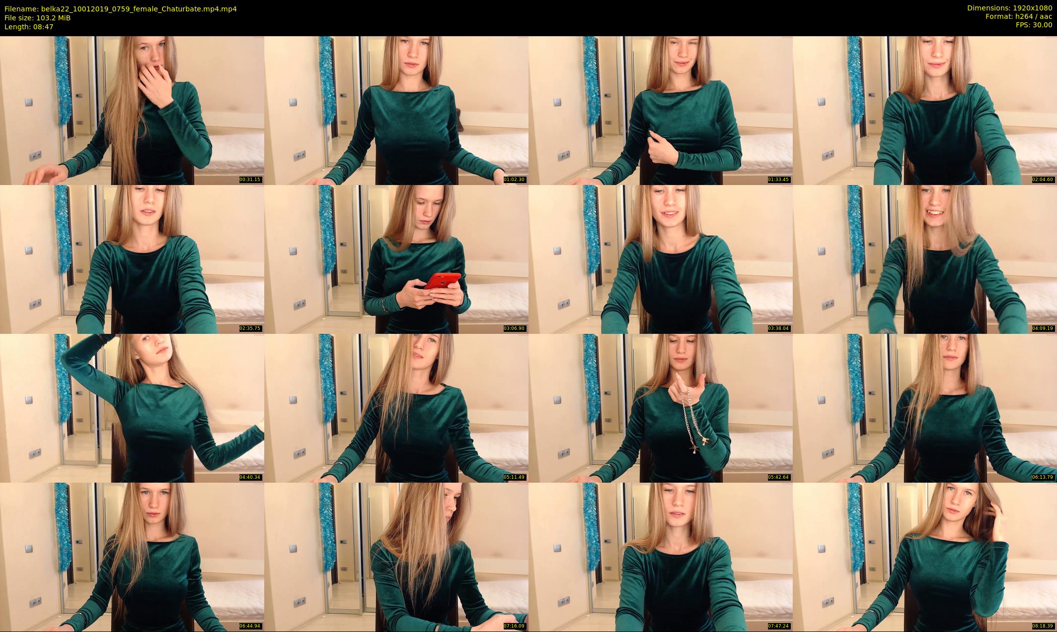 belka22 — 9 minute Chaturbate female cam show recording, 1080p, Jan 10, 2019
