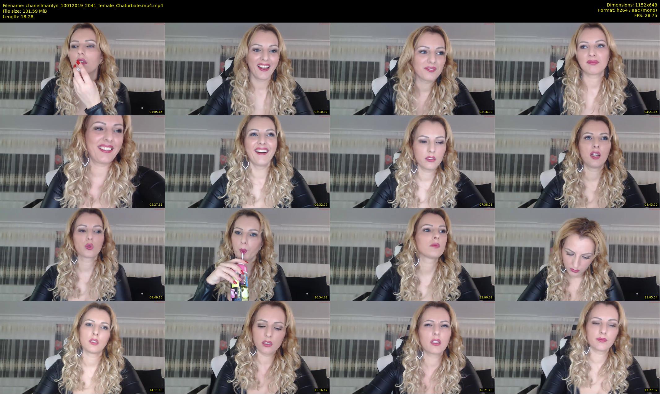chanellmarilyn — 19 minute Chaturbate female cam show recording, 480p, Jan 10, 2019