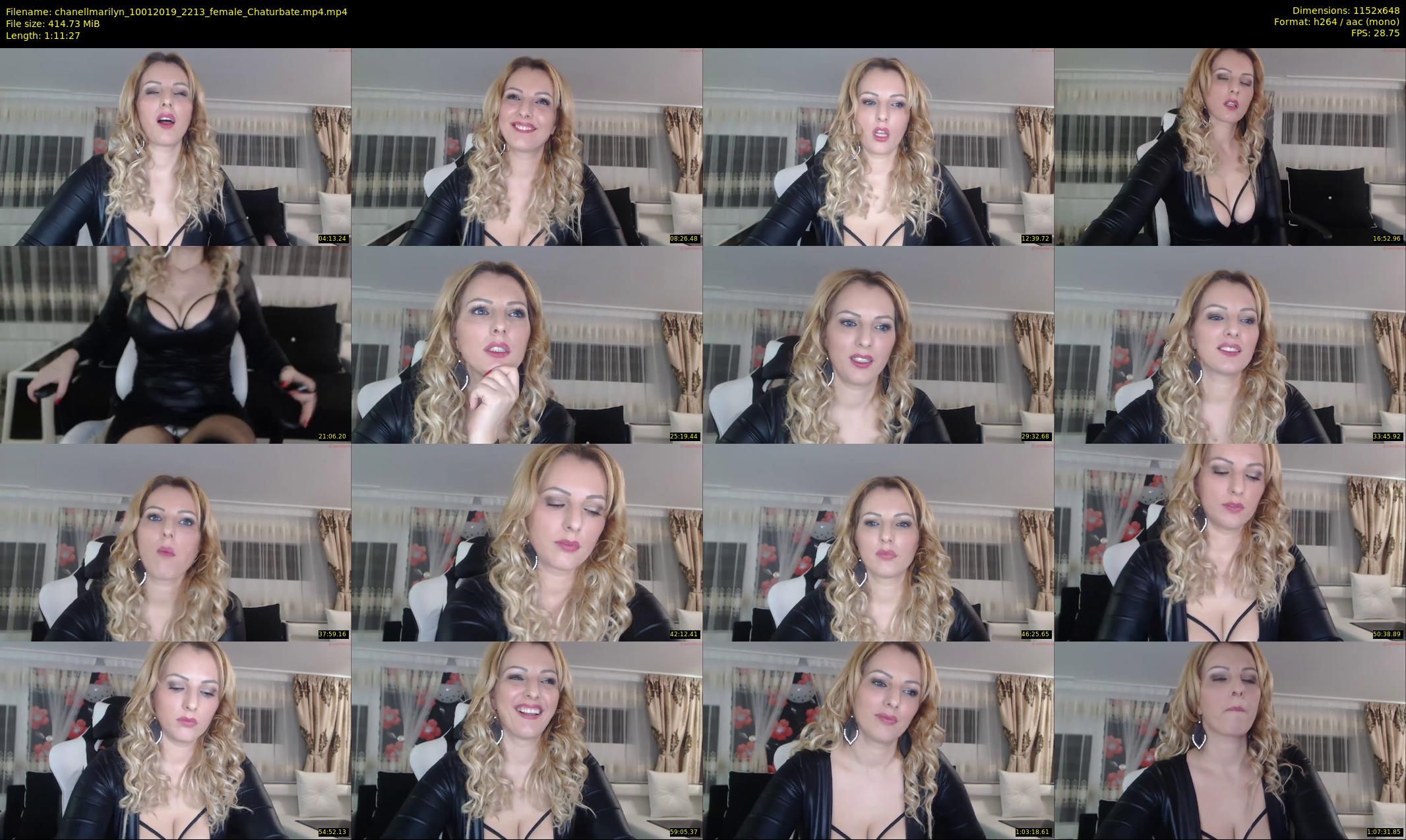 chanellmarilyn — 72 minute Chaturbate female cam show recording, 480p, Jan 10, 2019