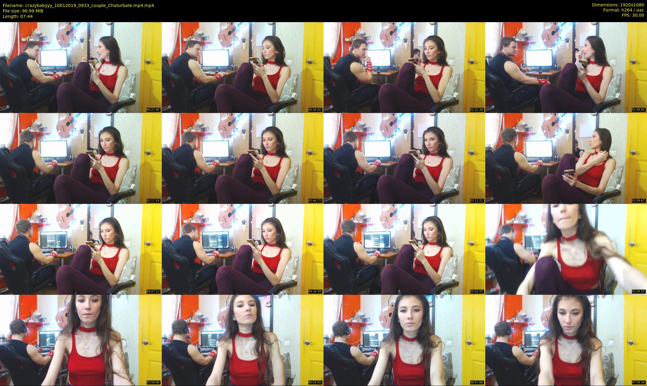 crazybabyyy — 8 minute Chaturbate couple cam show recording, 1080p, Jan 10, 2019