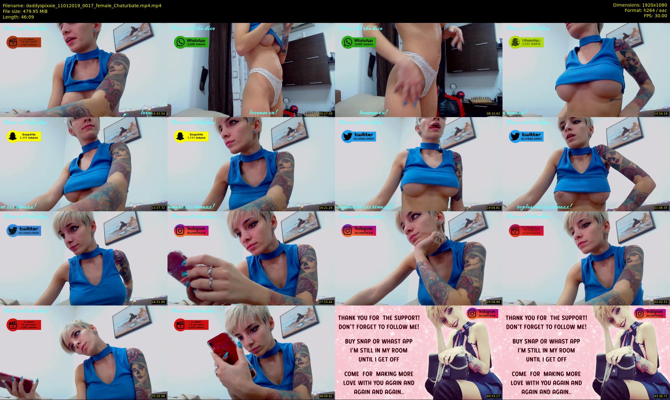 daddyspixxie — 47 minute Chaturbate female cam show recording, 1080p, Jan 11, 2019