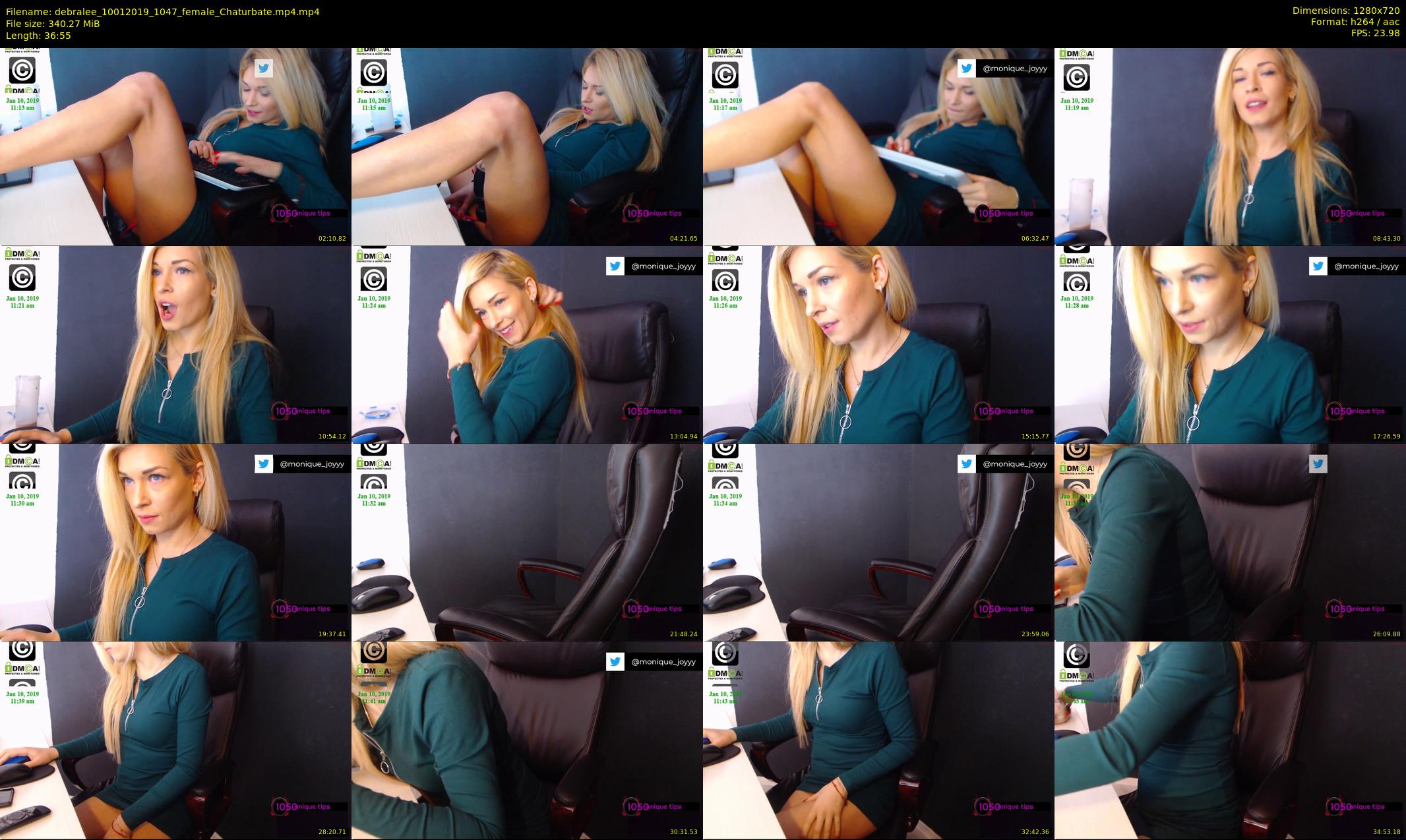 debralee — 37 minute Chaturbate female cam show recording, 720p, Jan 10, 2019