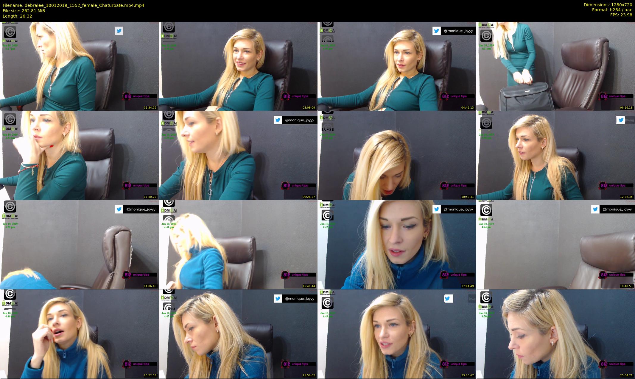 debralee — 27 minute Chaturbate female cam show recording, 720p, Jan 10, 2019