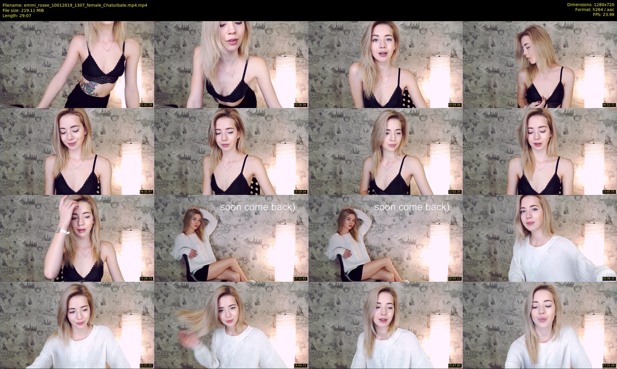 emmi_rosee — 30 minute Chaturbate female cam show recording, 720p, Jan 10, 2019