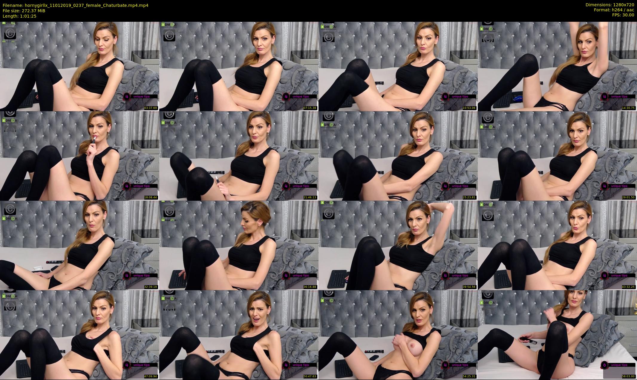 hornygirllx — 62 minute Chaturbate female cam show recording, 720p, Jan 11, 2019