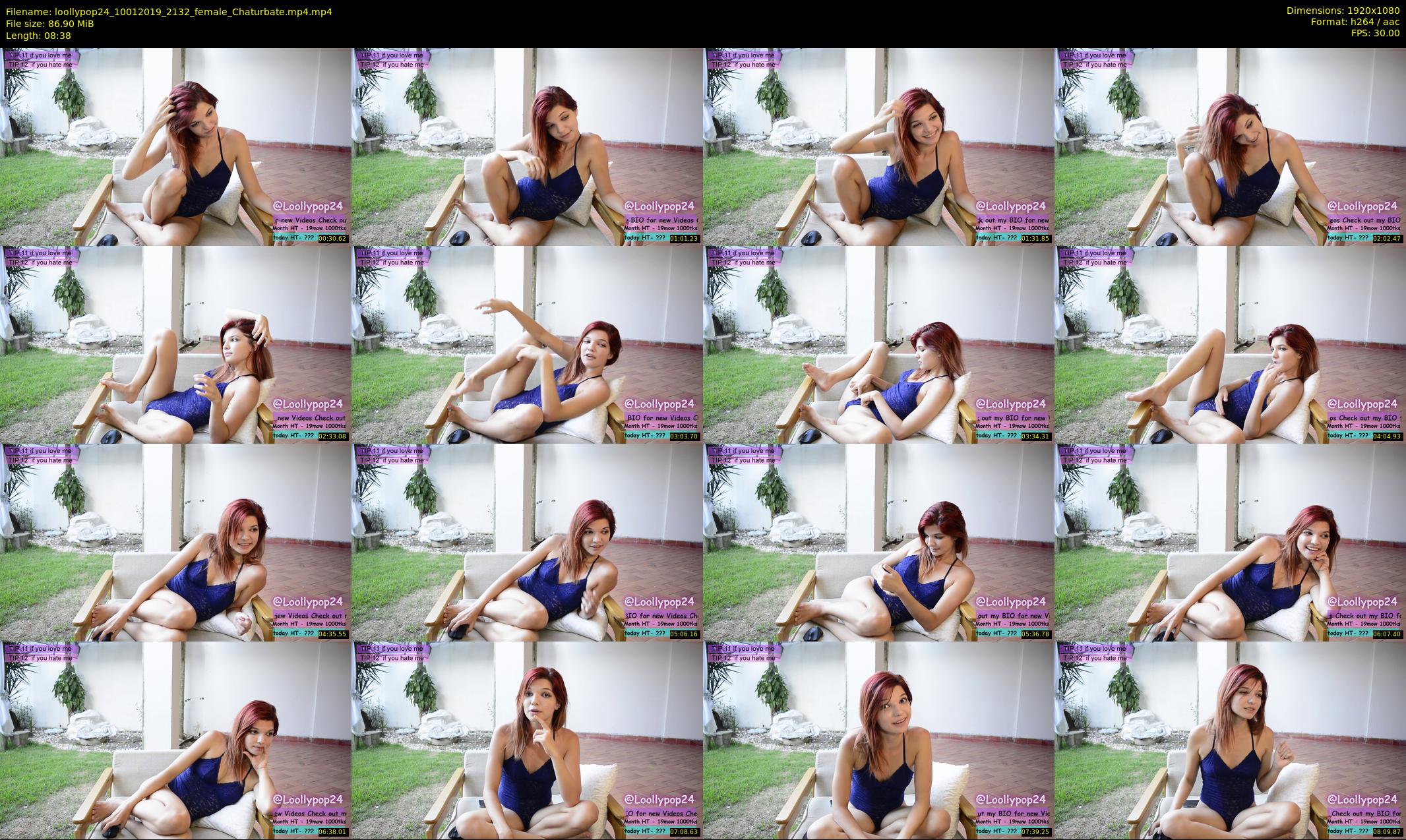 loollypop24 — 9 minute Chaturbate female cam show recording, 1080p, Jan 10, 2019