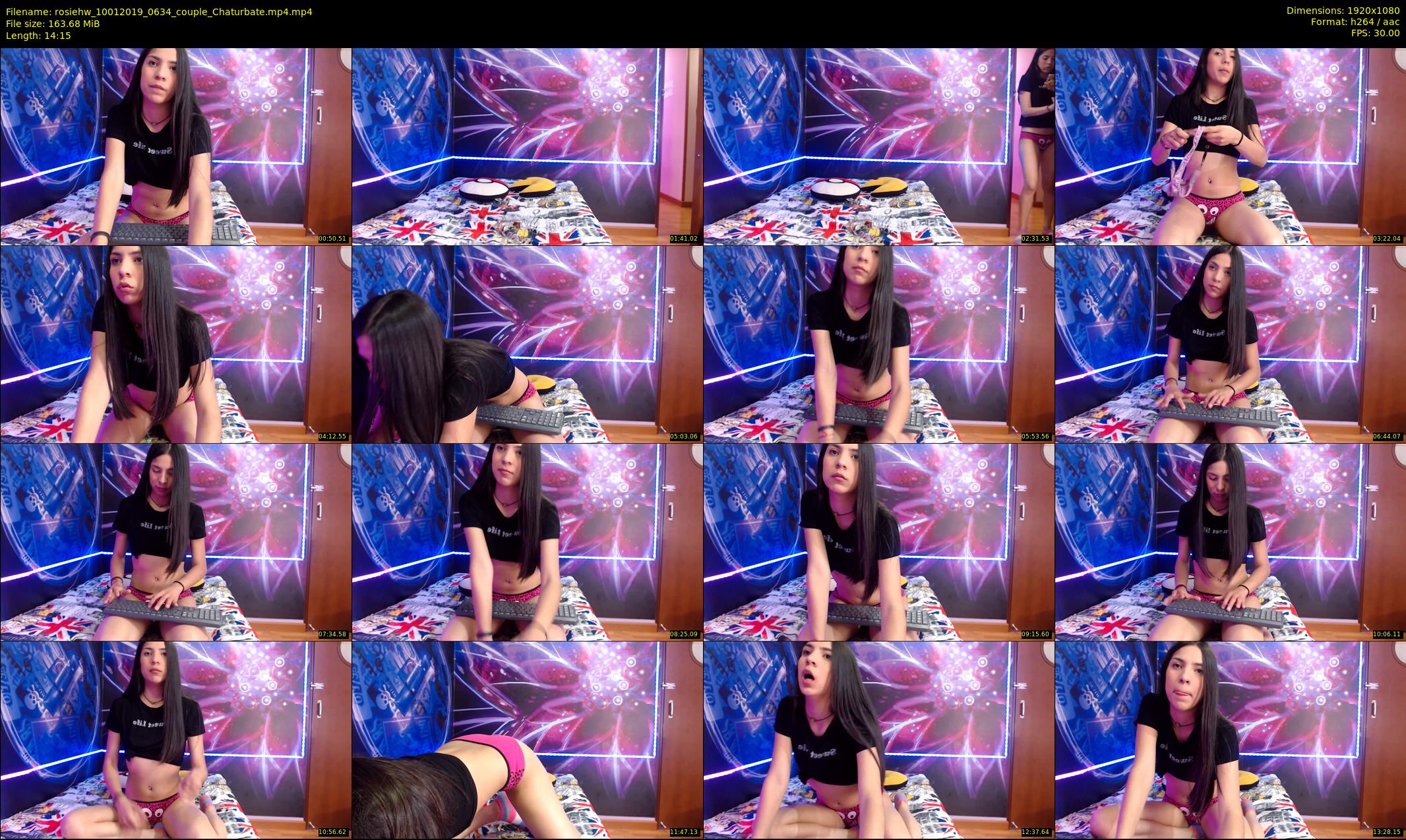 rosiehw — 15 minute Chaturbate couple cam show recording, 1080p, Jan 10, 2019