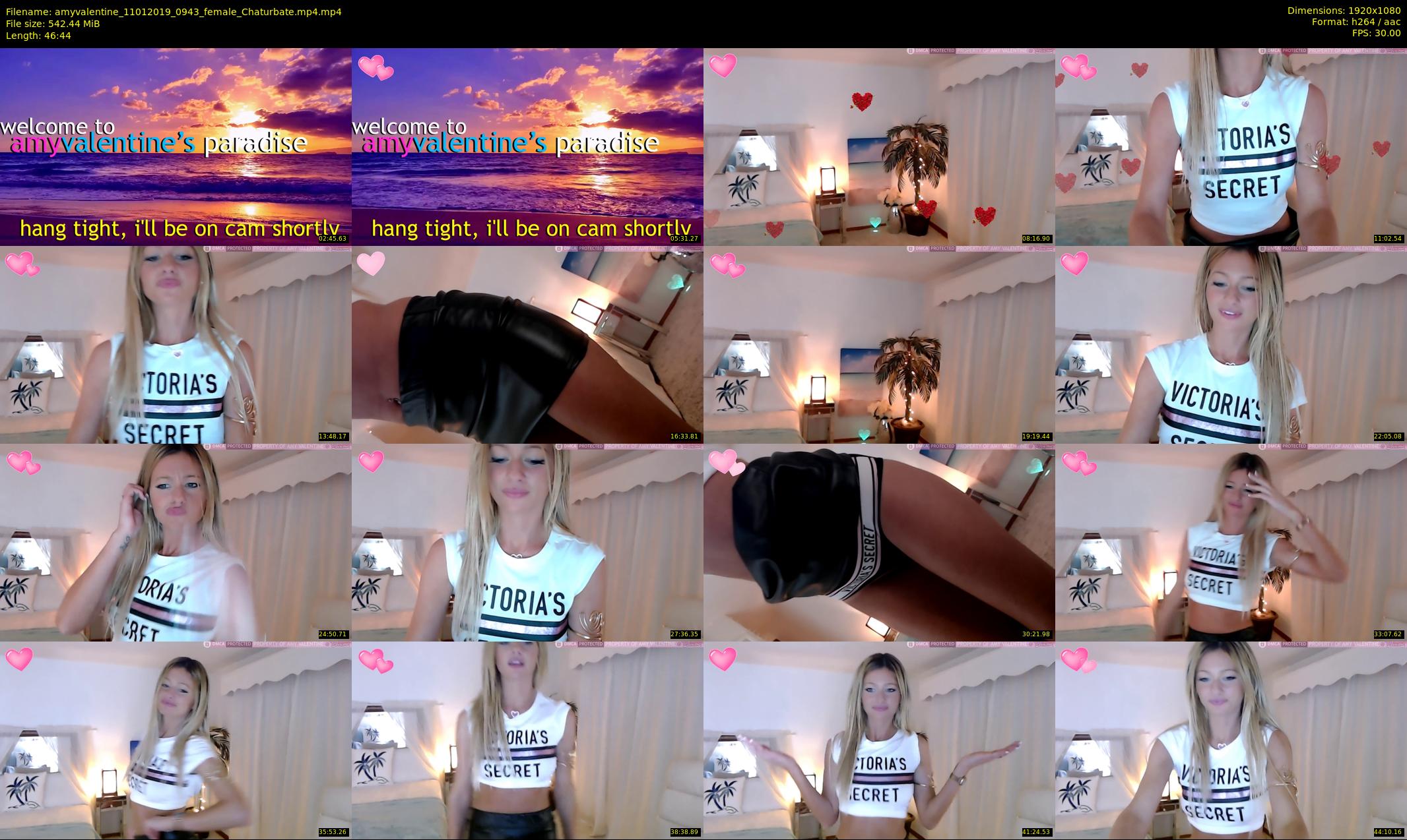 amyvalentine — 47 minute Chaturbate female cam show recording, 1080p, Jan 11, 2019