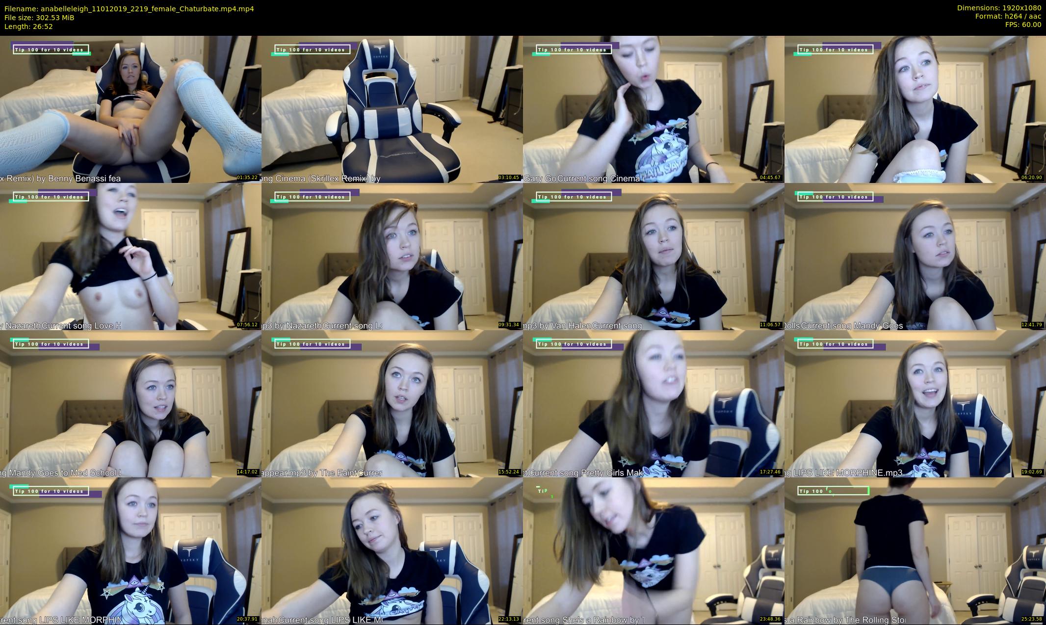 anabelleleigh — 27 minute Chaturbate female cam show recording, 1080p, Jan 11, 2019